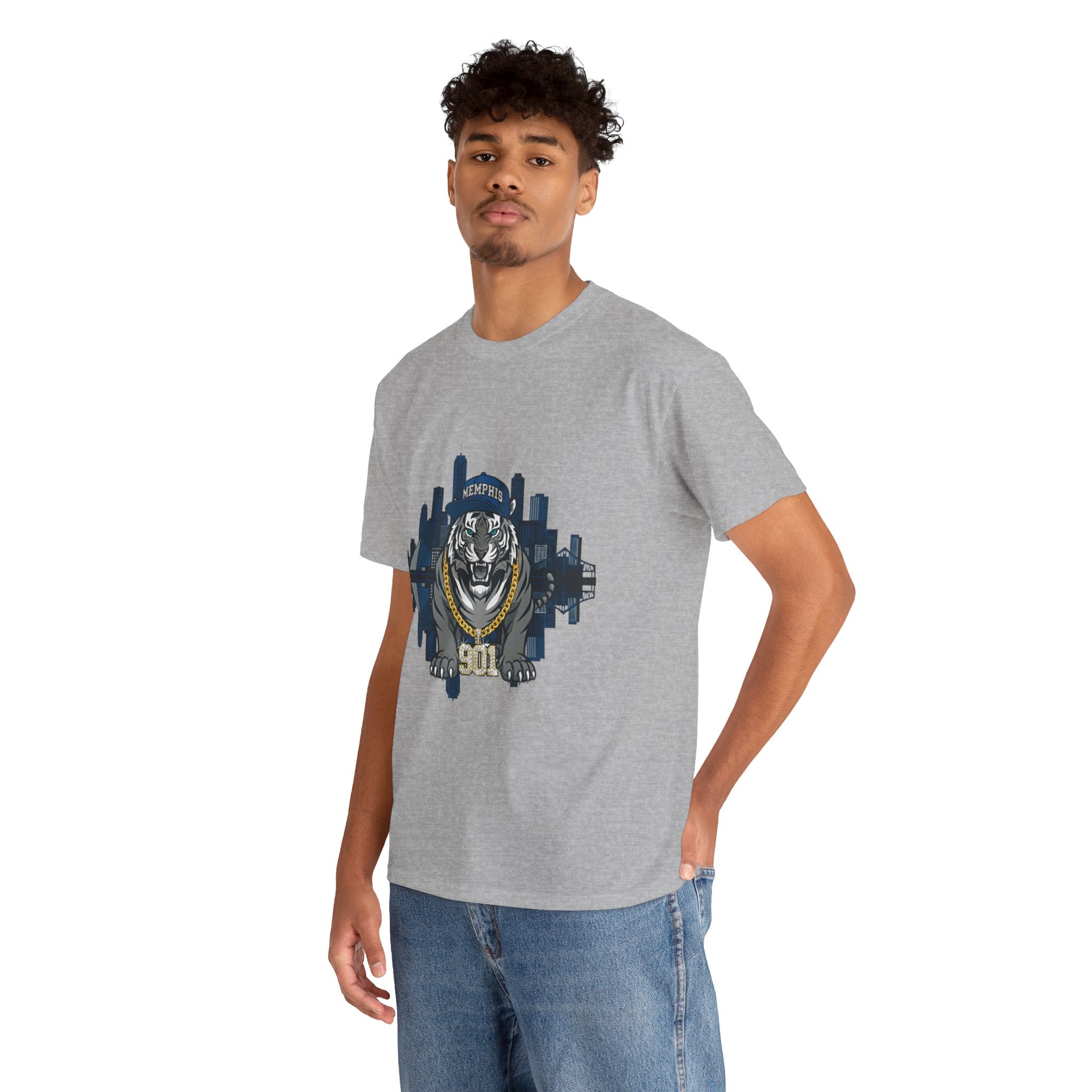 Tiger City Skyline T‑Shirt — Memphis 901 Vintage Sports Graphic Tee