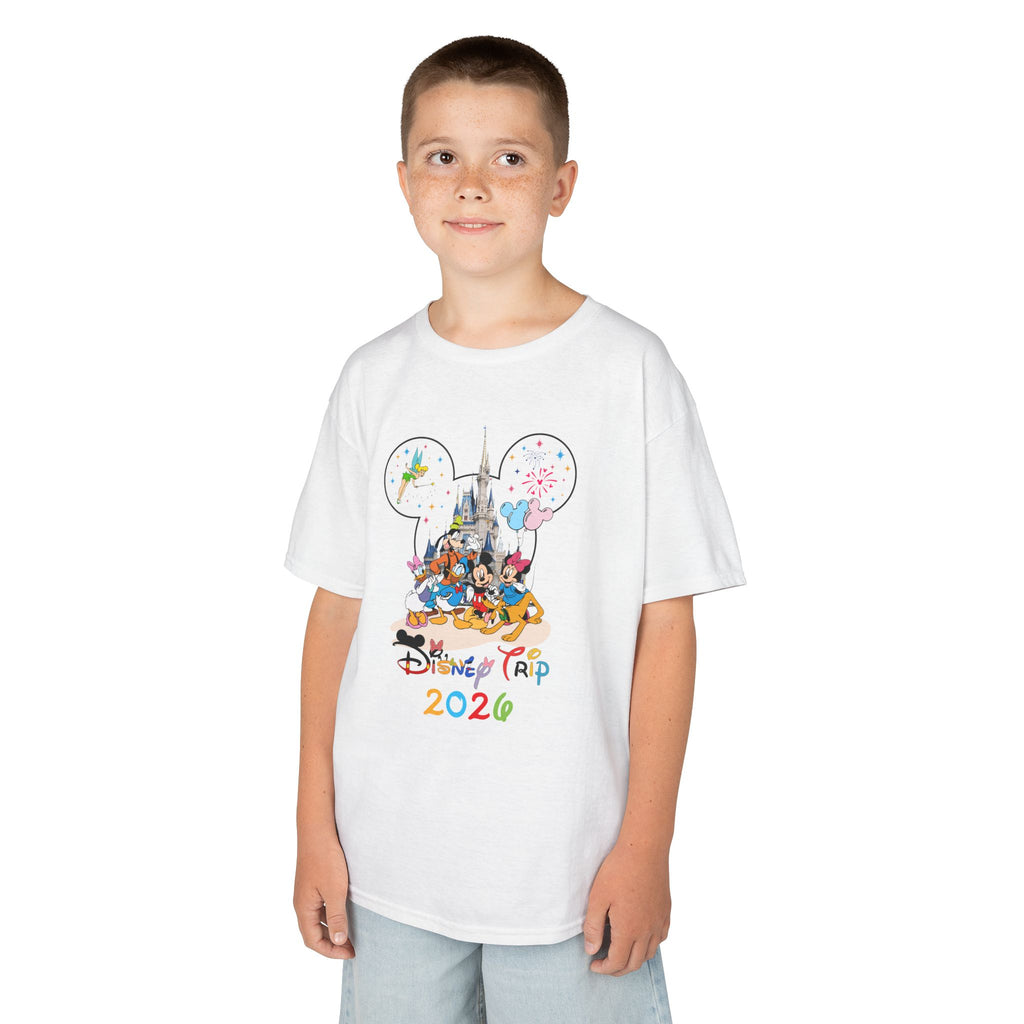Kids Tee — Colorful Castle Vacation Graphic (Disney Trip 2026)
