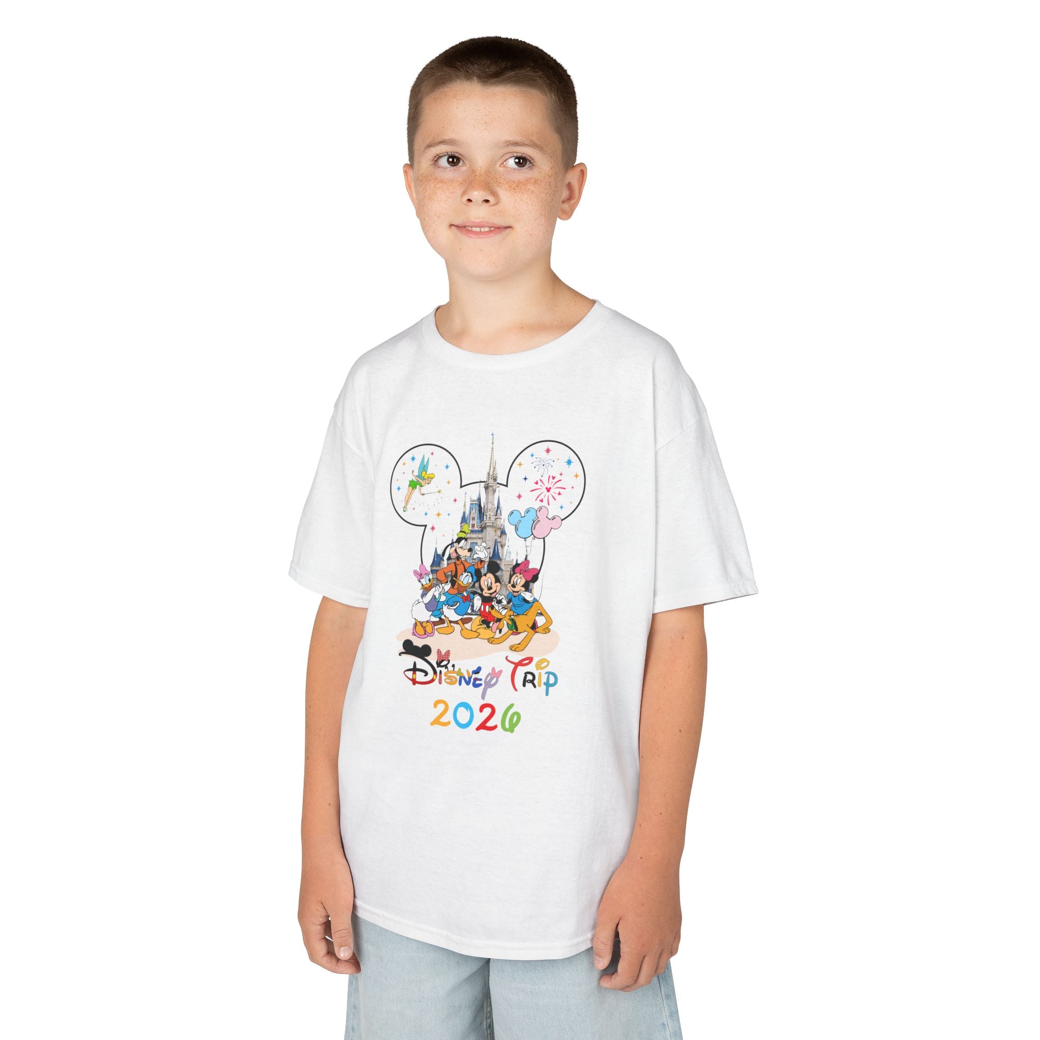 Kids Tee — Colorful Castle Vacation Graphic (Disney Trip 2026)