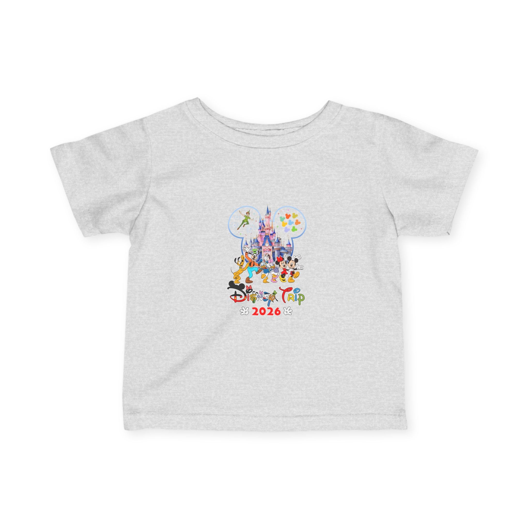 Disney 2026 Infant Tee — Colorful Castle & Characters 2026 Baby T‑Shirt