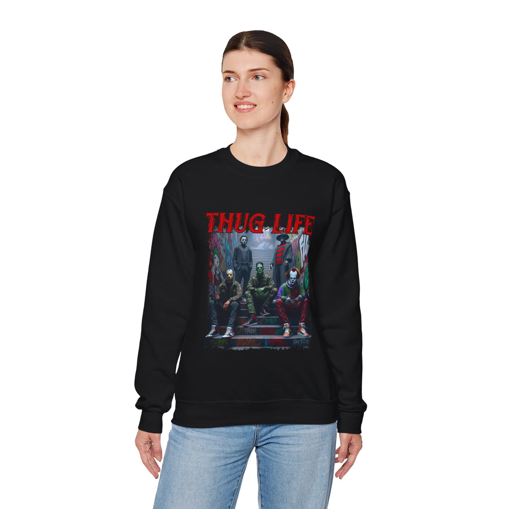 Horror Icons Crewneck Sweatshirt — Urban Streetwear Graphic Pullover