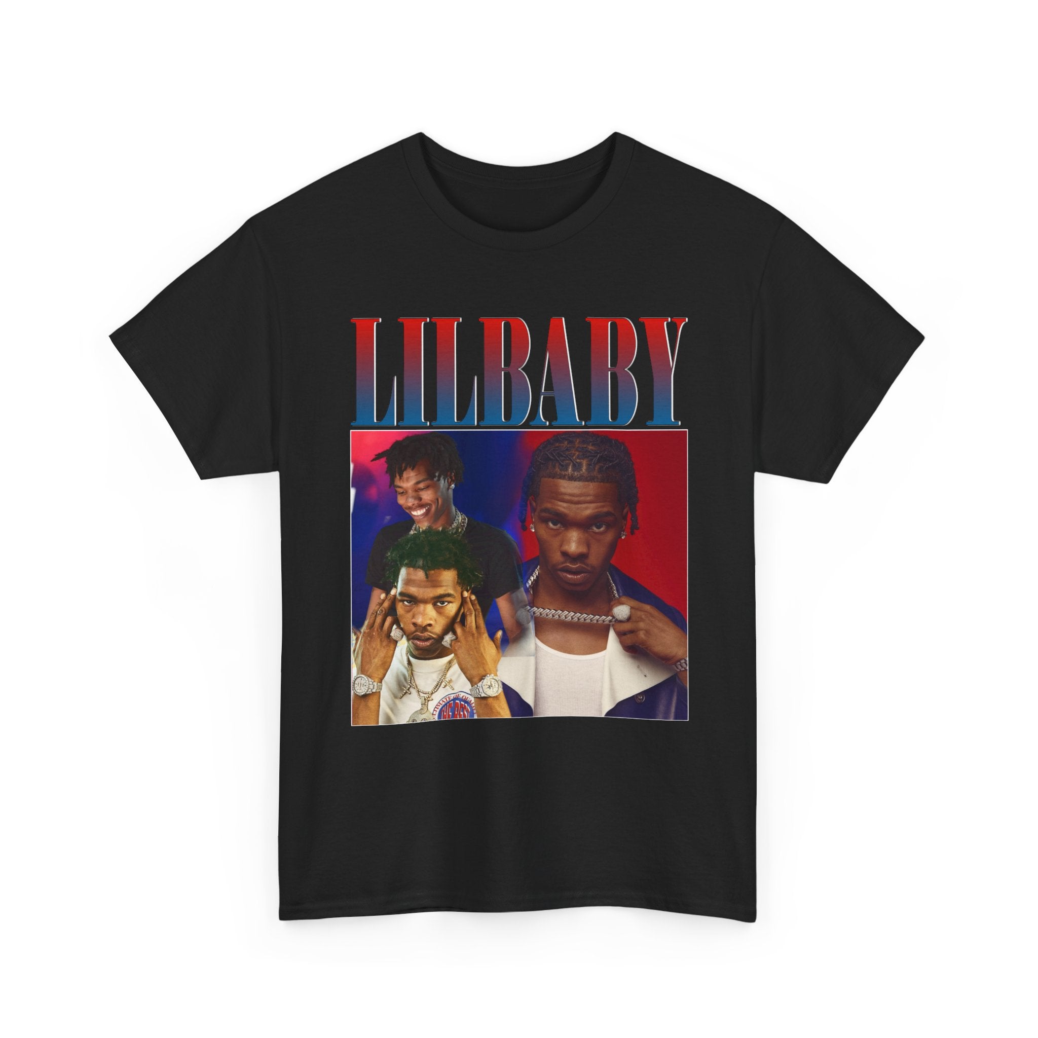 Graphic Tee — "LILBABY" Photo Collage Rap Tribute Shirt