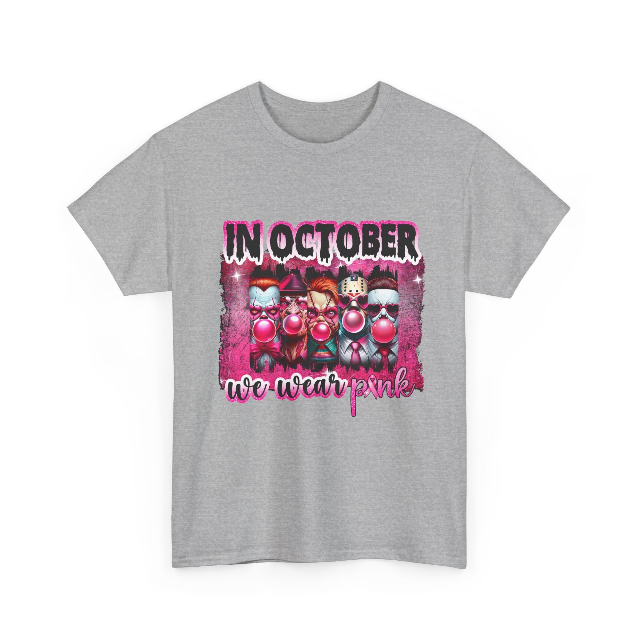 T-Shirt — "In October We Wear Pink" Breast Cancer Awareness Graphic Tee