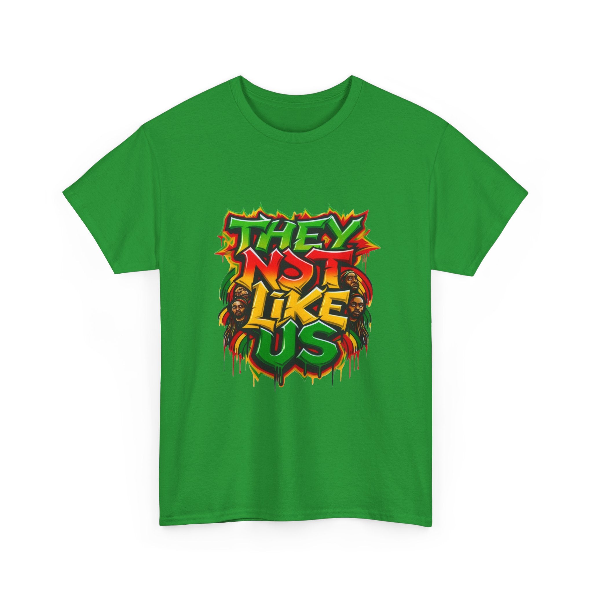 They Not Like Us Tee — Rasta Graffiti Streetwear T-Shirt