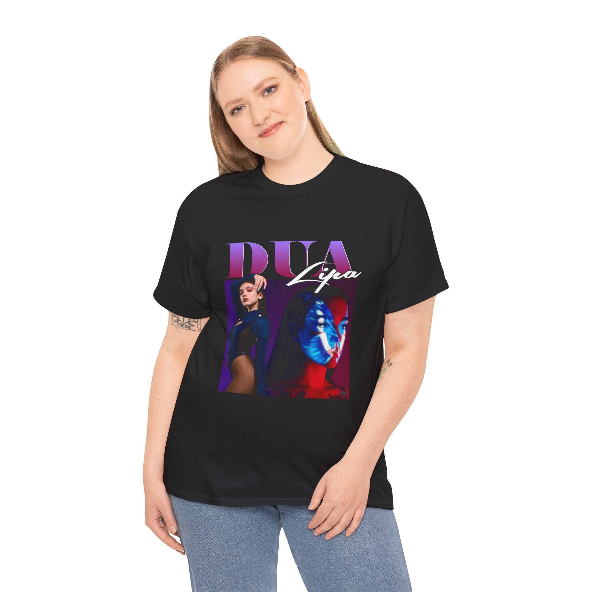 Dua Lipa Neon Portrait T‑Shirt