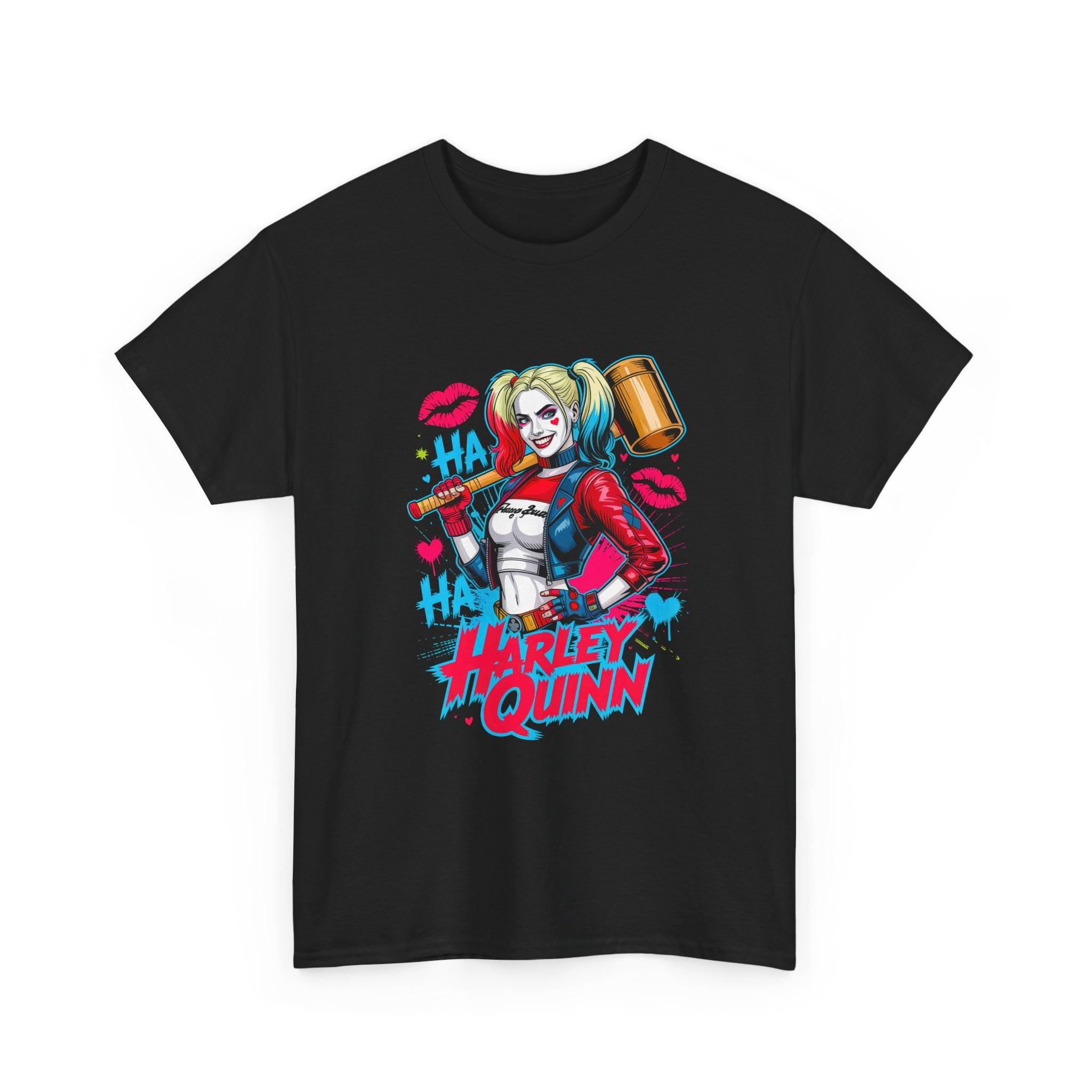 Harley Quinn Graphic T-Shirt — Comic Pop Art ‘Ha Ha’ Design