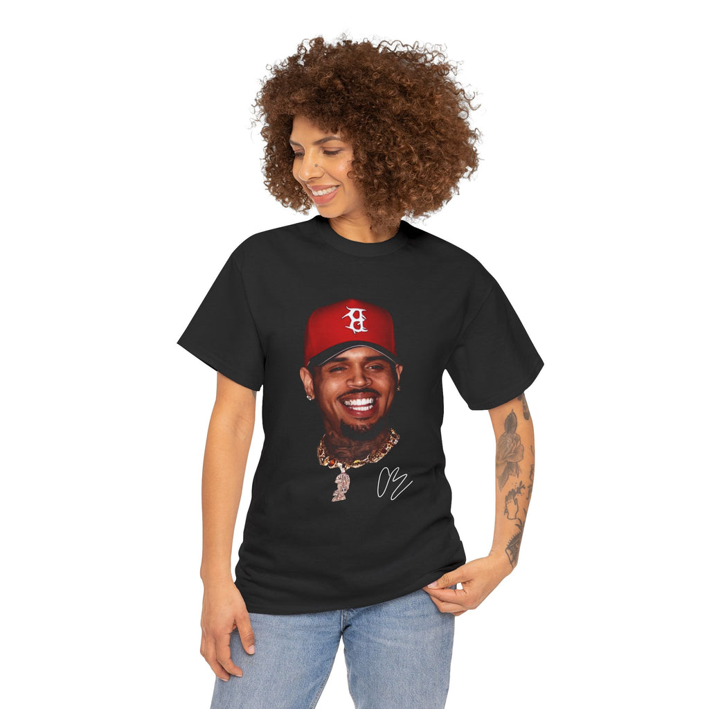 T-Shirt — Smiling Celebrity Face Graphic Tee