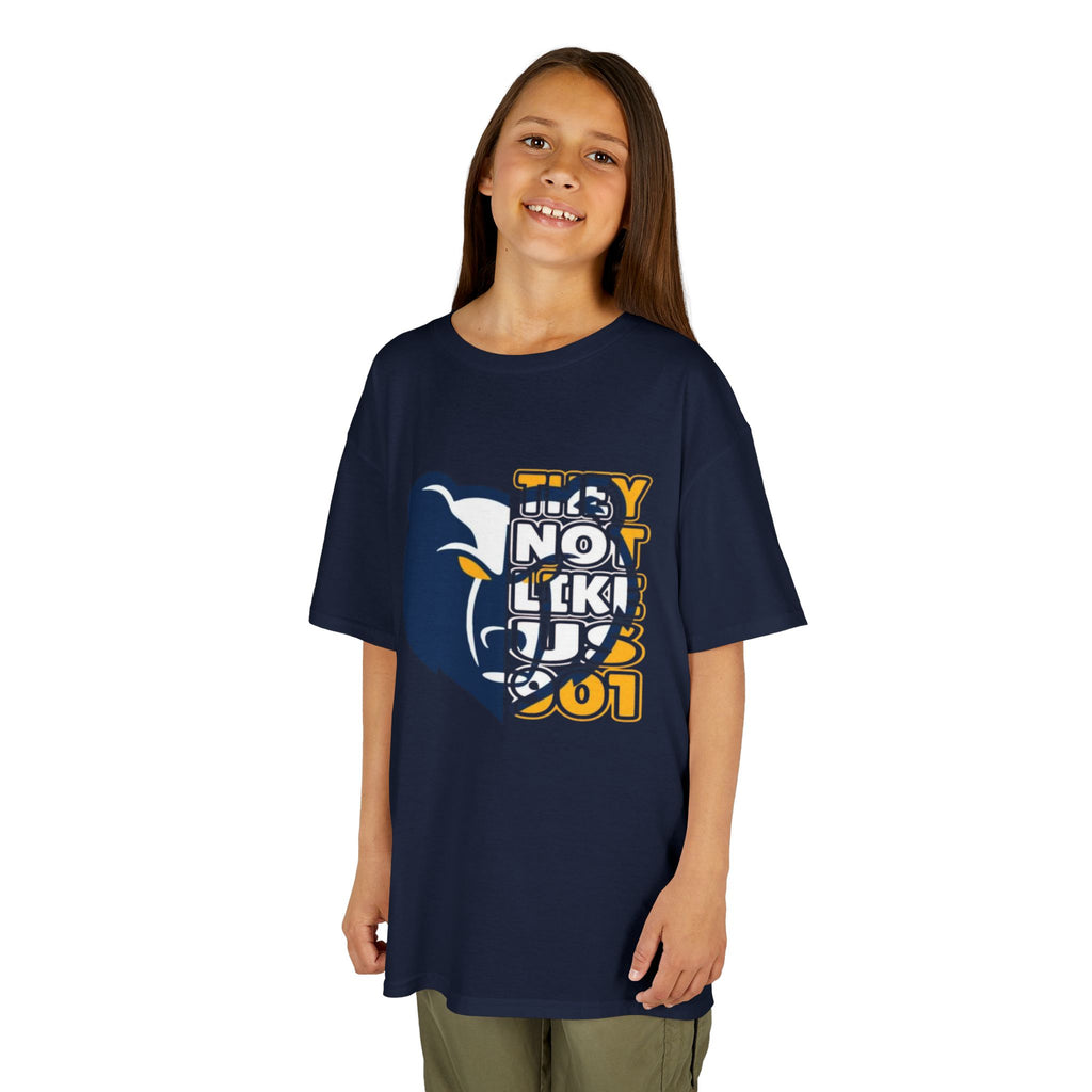 Kids Tee — Memphis Grizzlies Split Logo “They Not Like Us” Basketball Shirt