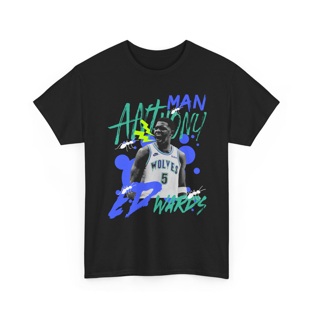 Anthony Edwards Timberwolves Tee — "Ant-Man" Retro Graphic Basketball Shirt