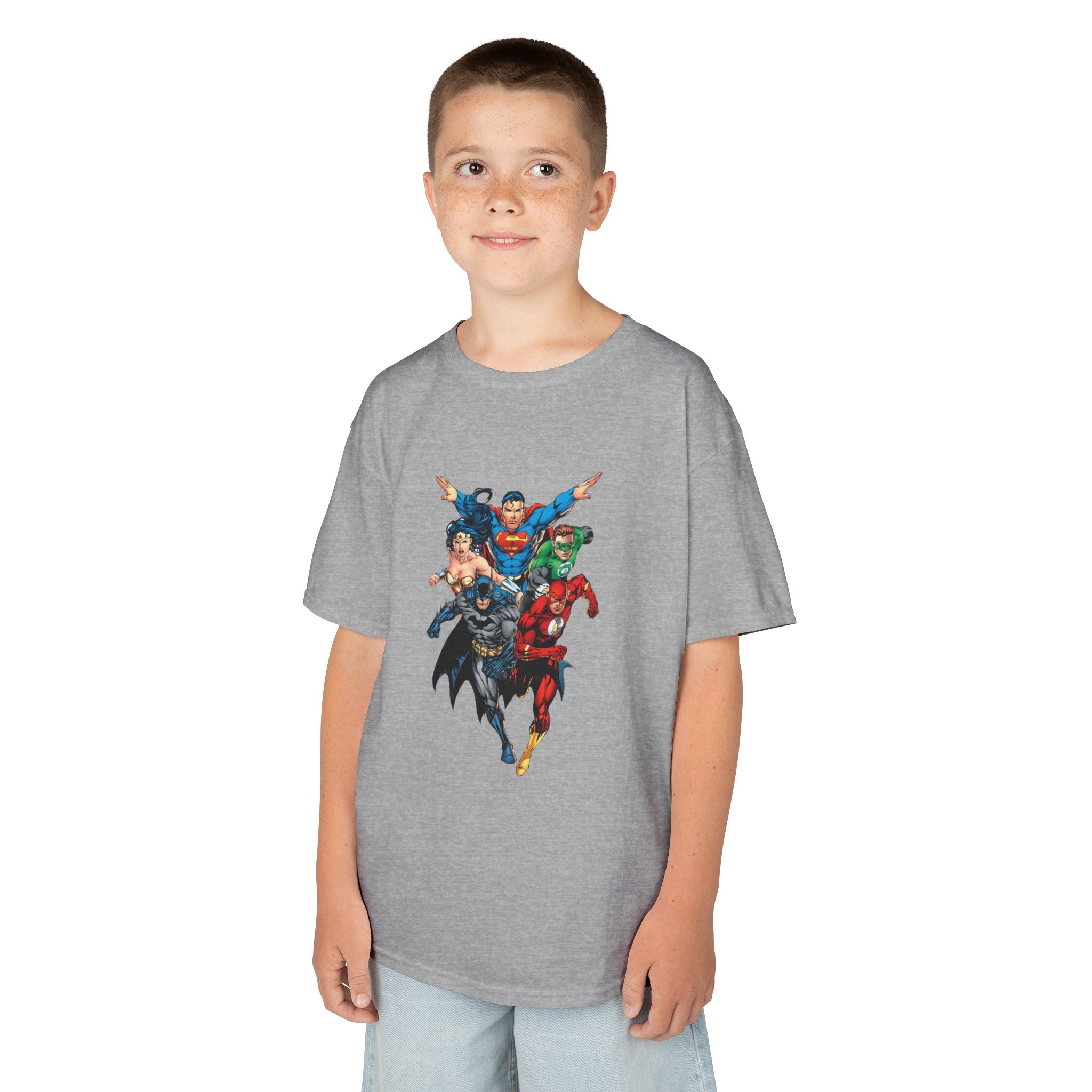 Kids Justice League Team T‑Shirt — Justice League Character Tee for Boys & Girls