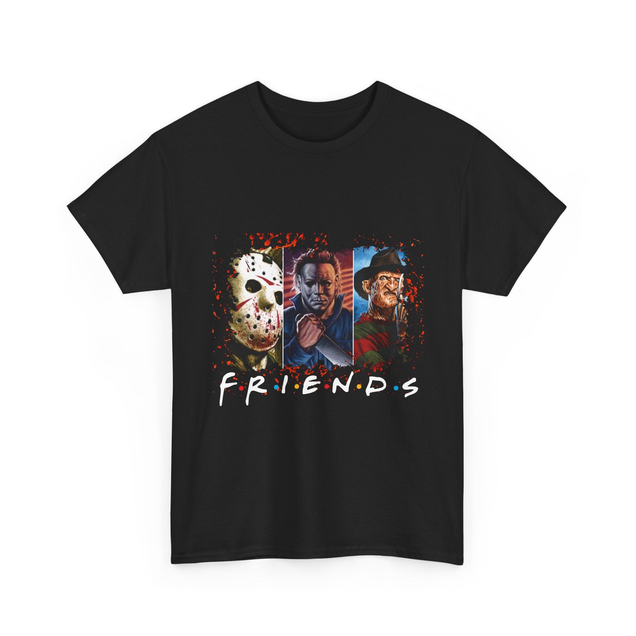 Horror Icons "Friends" T-Shirt — Jason, Michael & Freddy Graphic Tee
