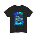 Kyrie Irving 11 Graphic Portrait Tee — Blue Abstract Face Design