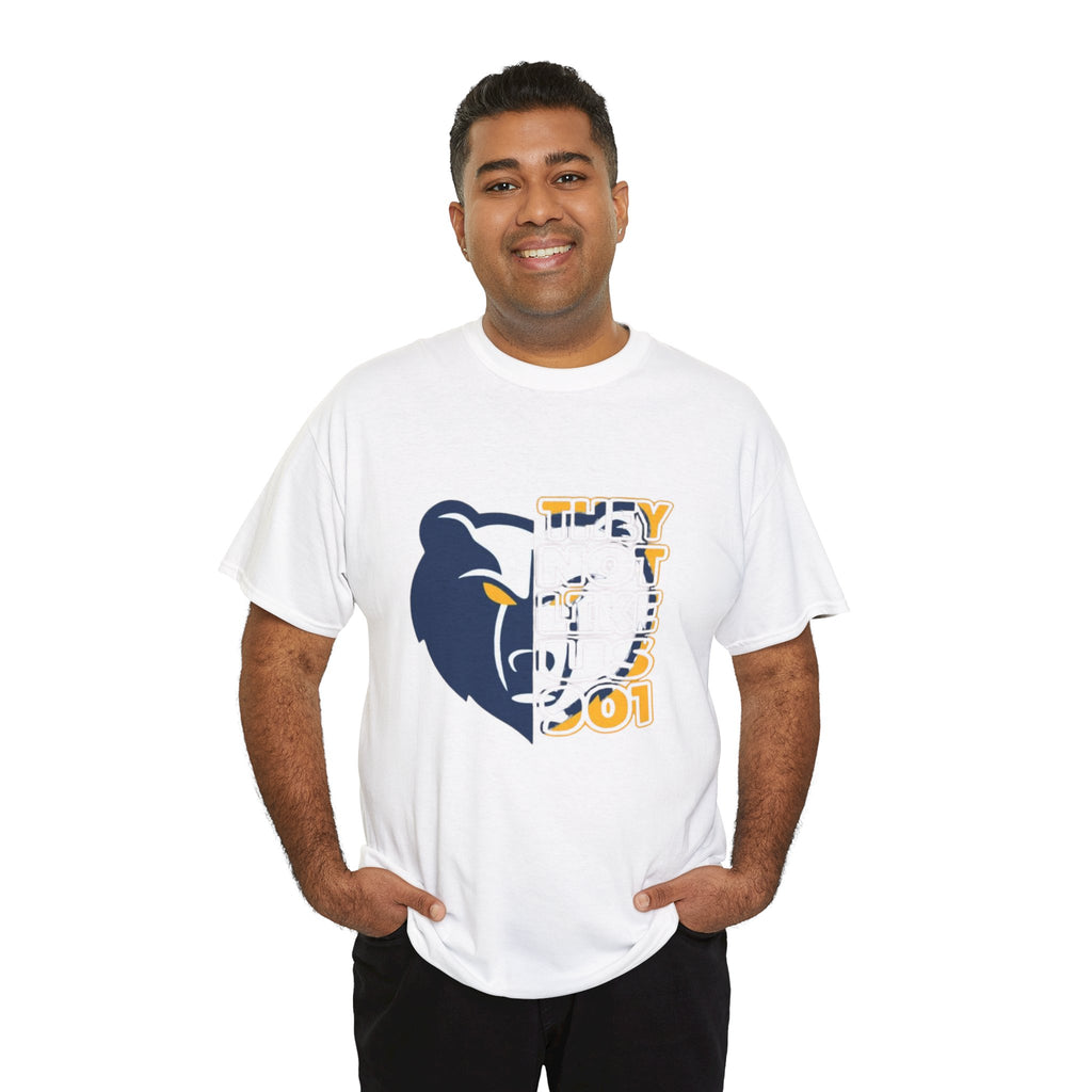 Grizzly Face Split Graphic T-Shirt — "They Be Grizz 901" Memphis Basketball Tee