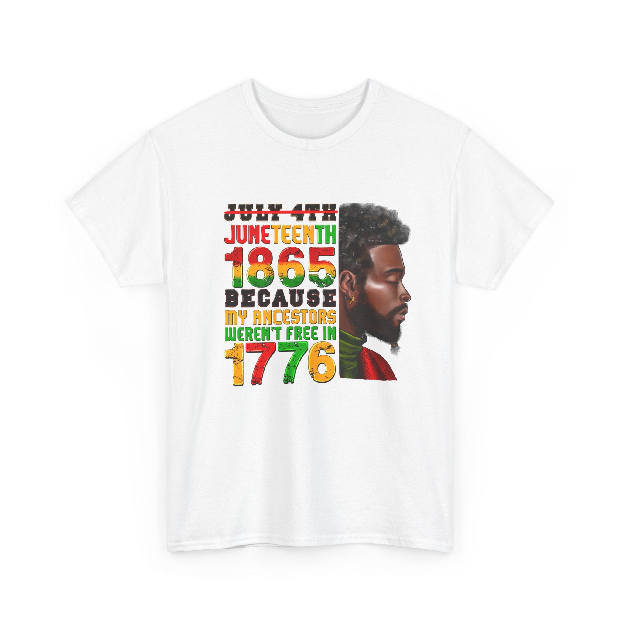 July4th vs Juneteenth 1865 T‑Shirt - “July 4th vs Juneteenth 1865 Because My Ancestors Weren’t Free in 1776” Black History Tee