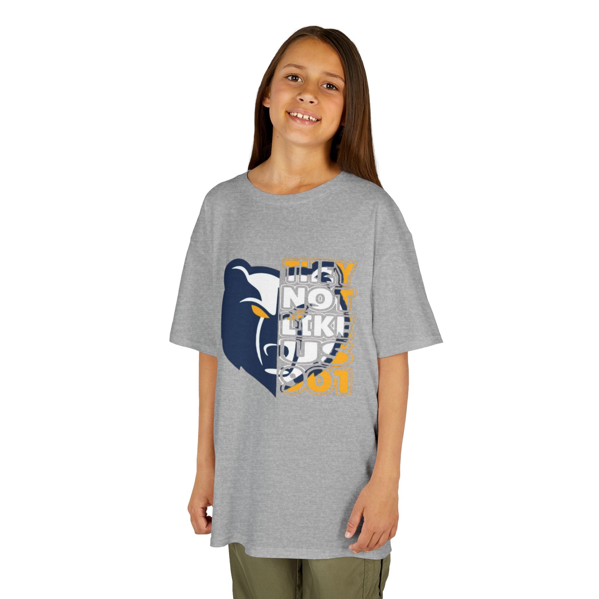 Kids Tee — Memphis Grizzlies Split Logo “They Not Like Us” Basketball Shirt