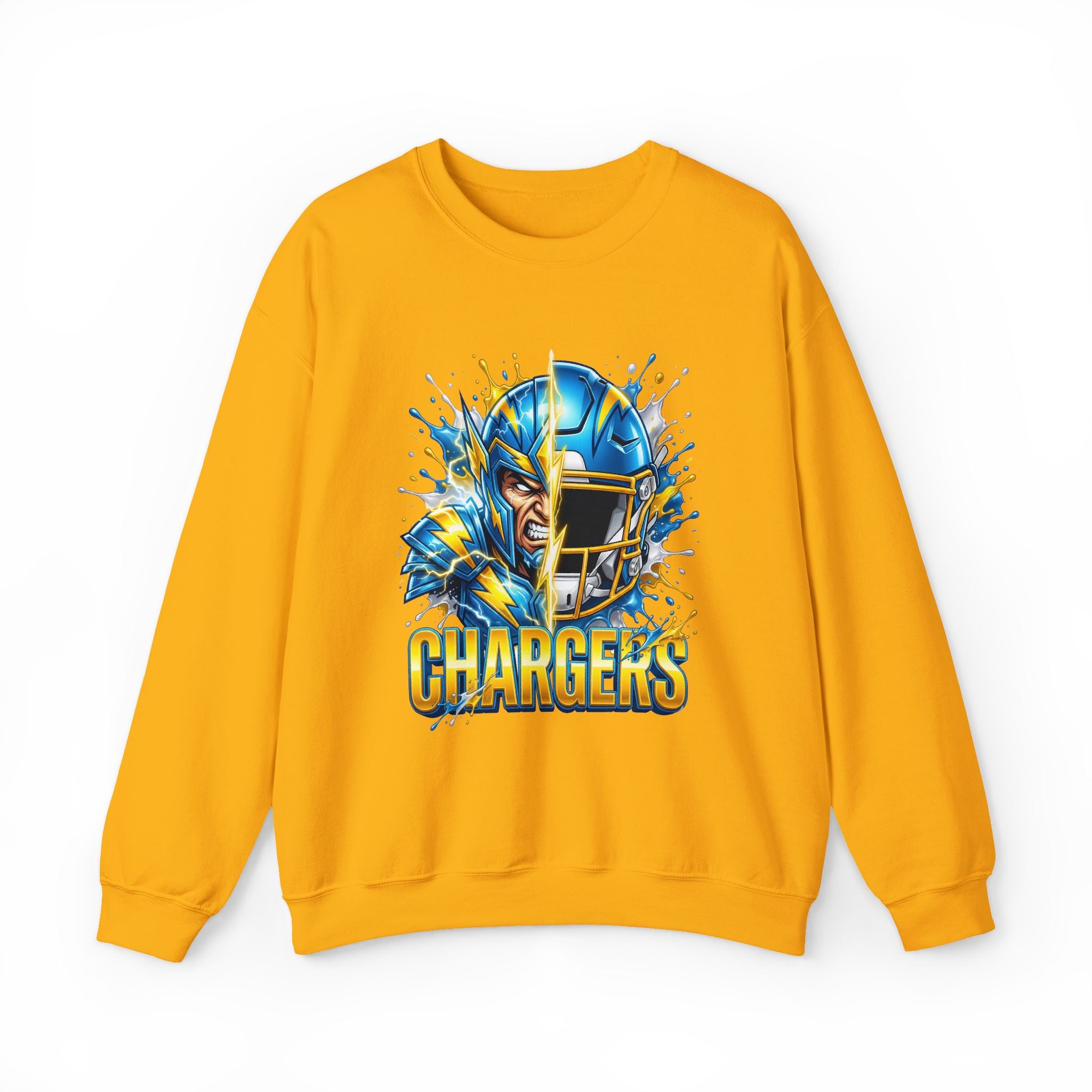 Chargers Lightning Helmet Sweatshirt — Football Fan Crewneck