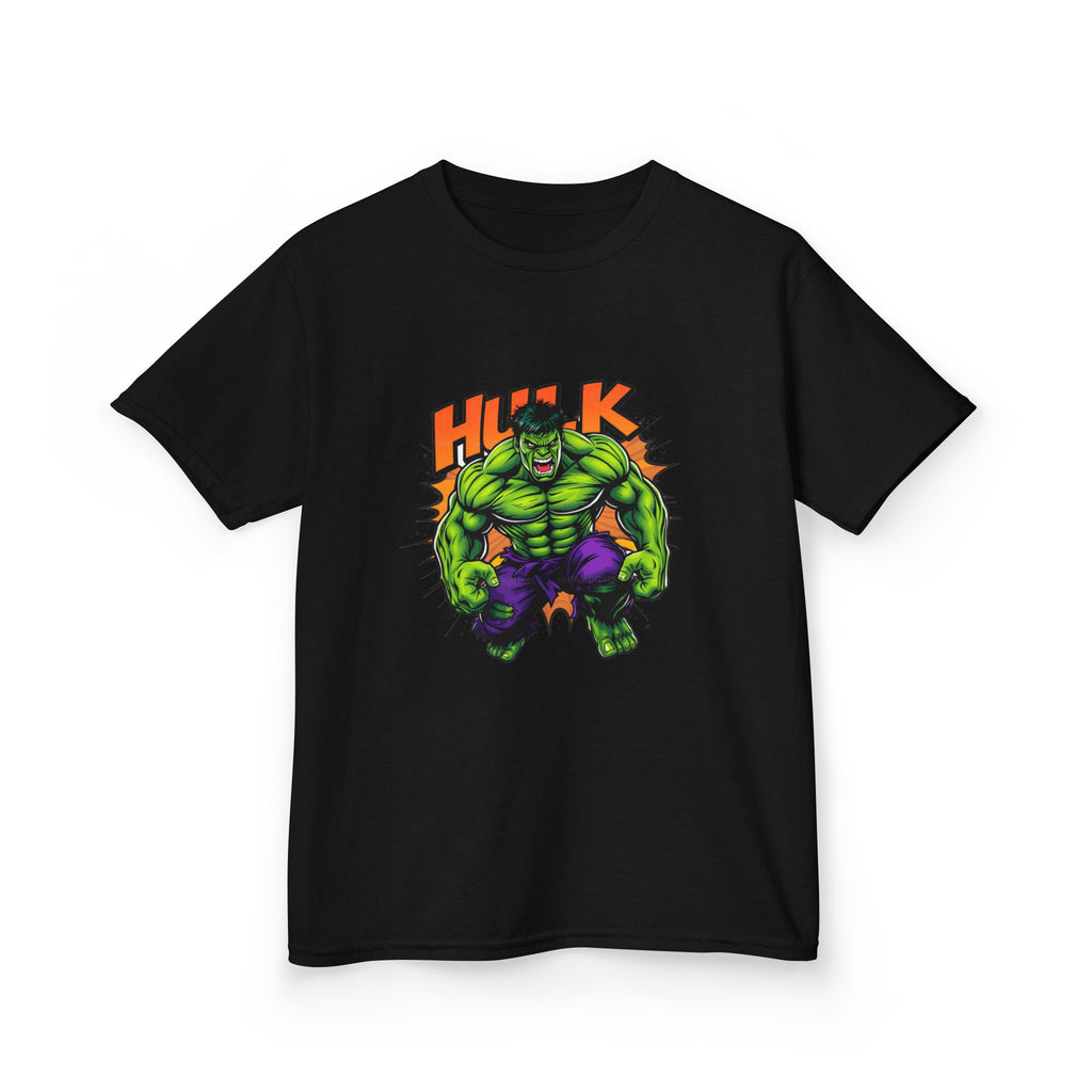 Kids Incredible Hulk Graphic Tee — Green Superhero Muscle Shirt for Boys