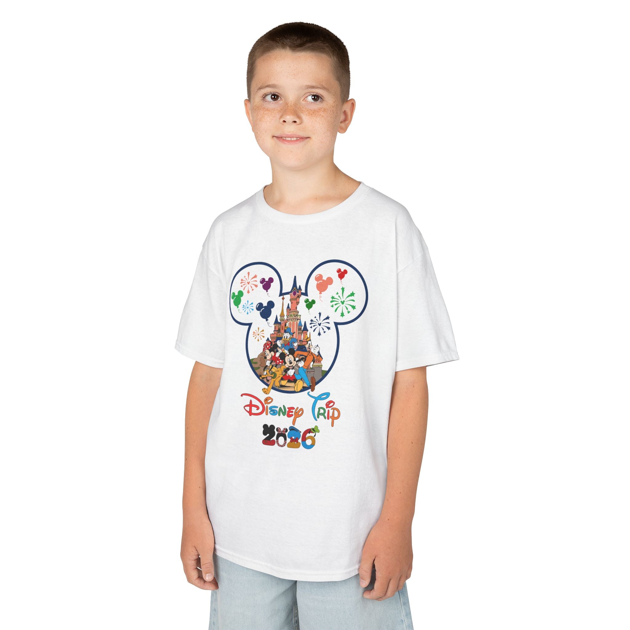 Kids Tee — Disney Trip 2026 Mickey Castle Graphic