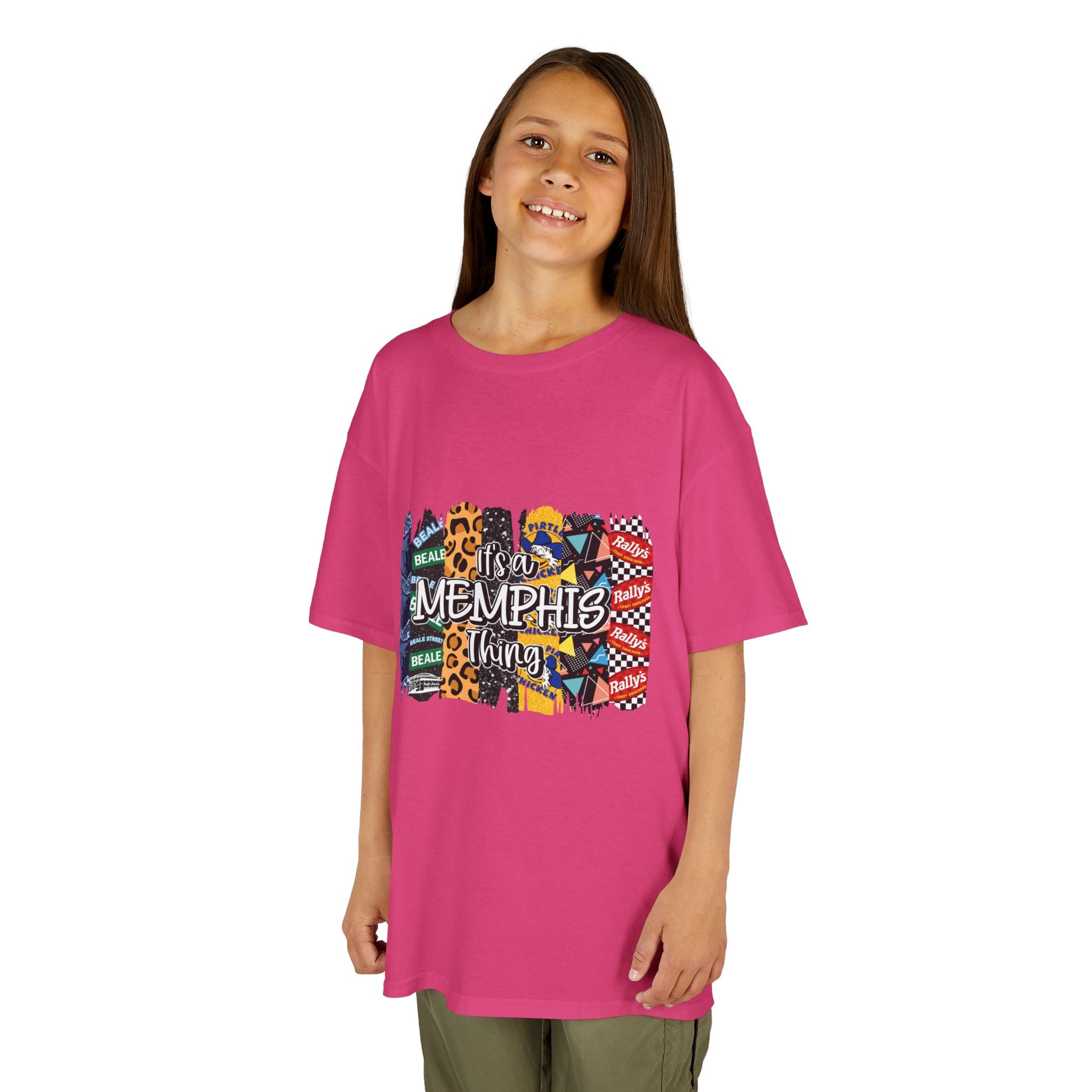 Memphis Kids T‑Shirt — Colorful Memphis City Pattern Tee