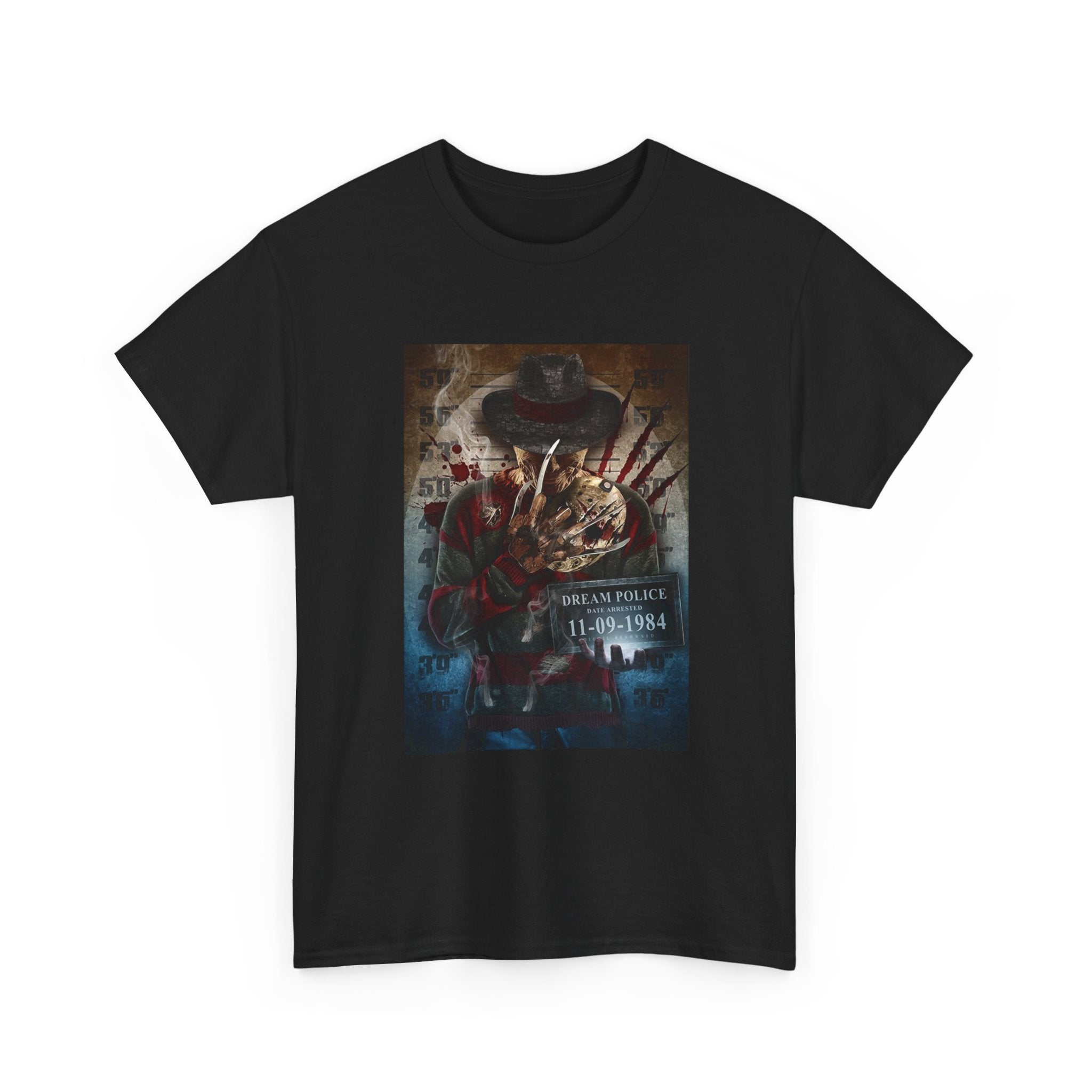 Freddy Krueger Horror Tee — Dream Police 11-10-1984 Graphic T-Shirt