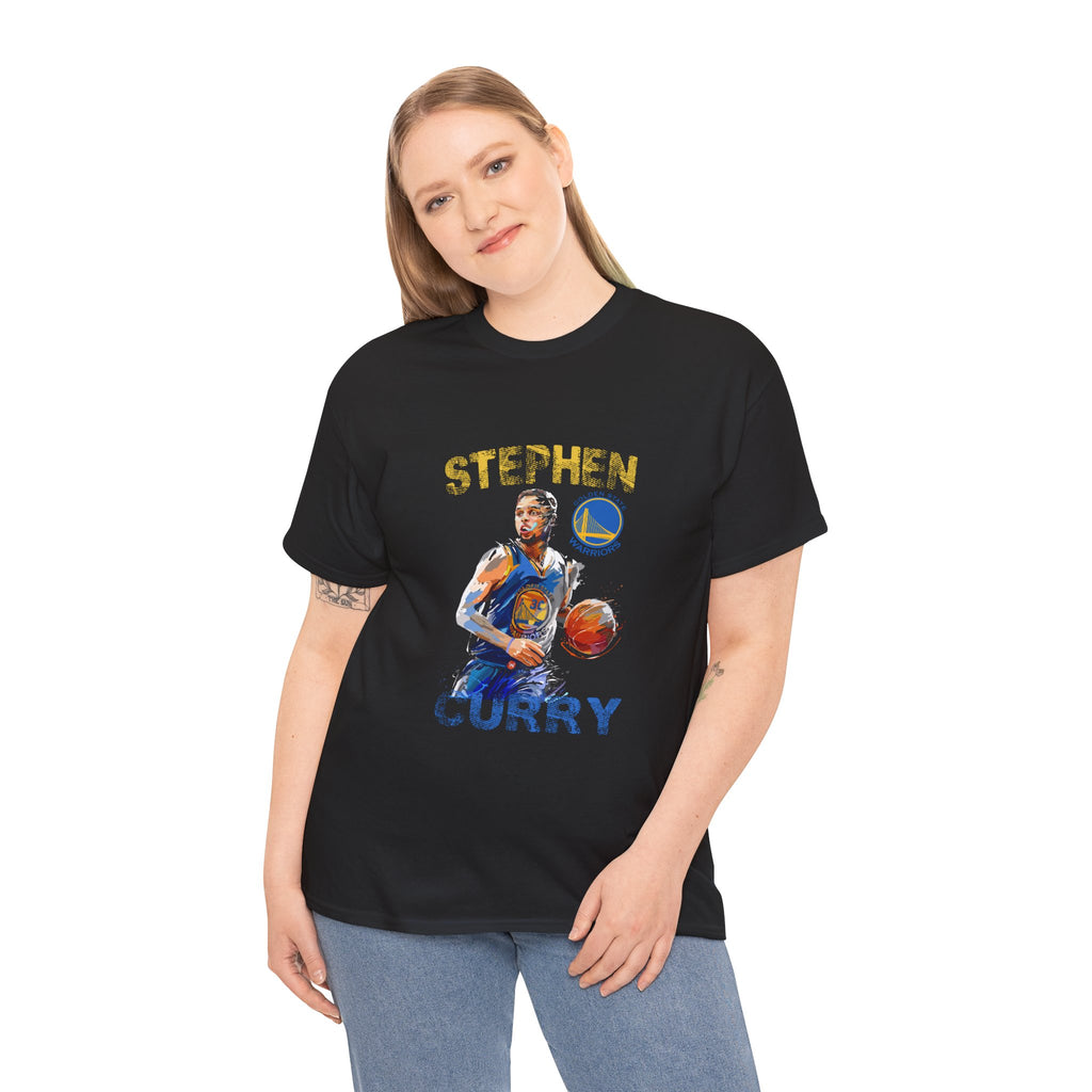 Stephen Curry Basketball Tee — Artistic Golden State Player Graphic T-Shirt