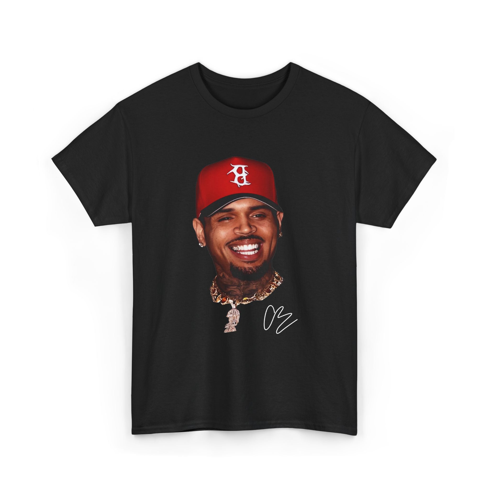 T-Shirt — Smiling Celebrity Face Graphic Tee