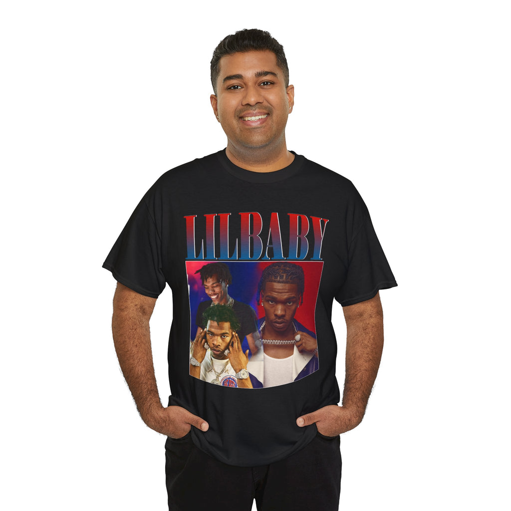Graphic Tee — "LILBABY" Photo Collage Rap Tribute Shirt