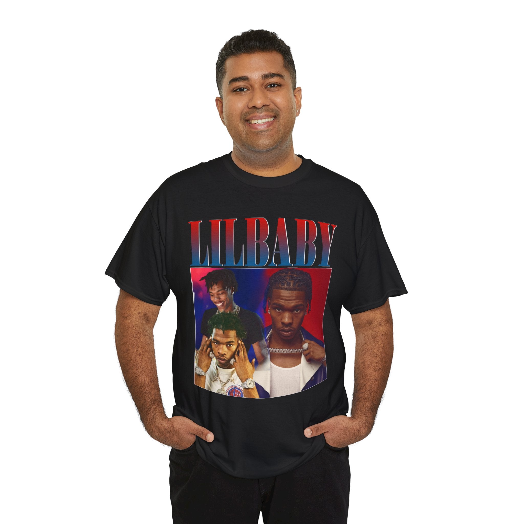 Graphic Tee — "LILBABY" Photo Collage Rap Tribute Shirt