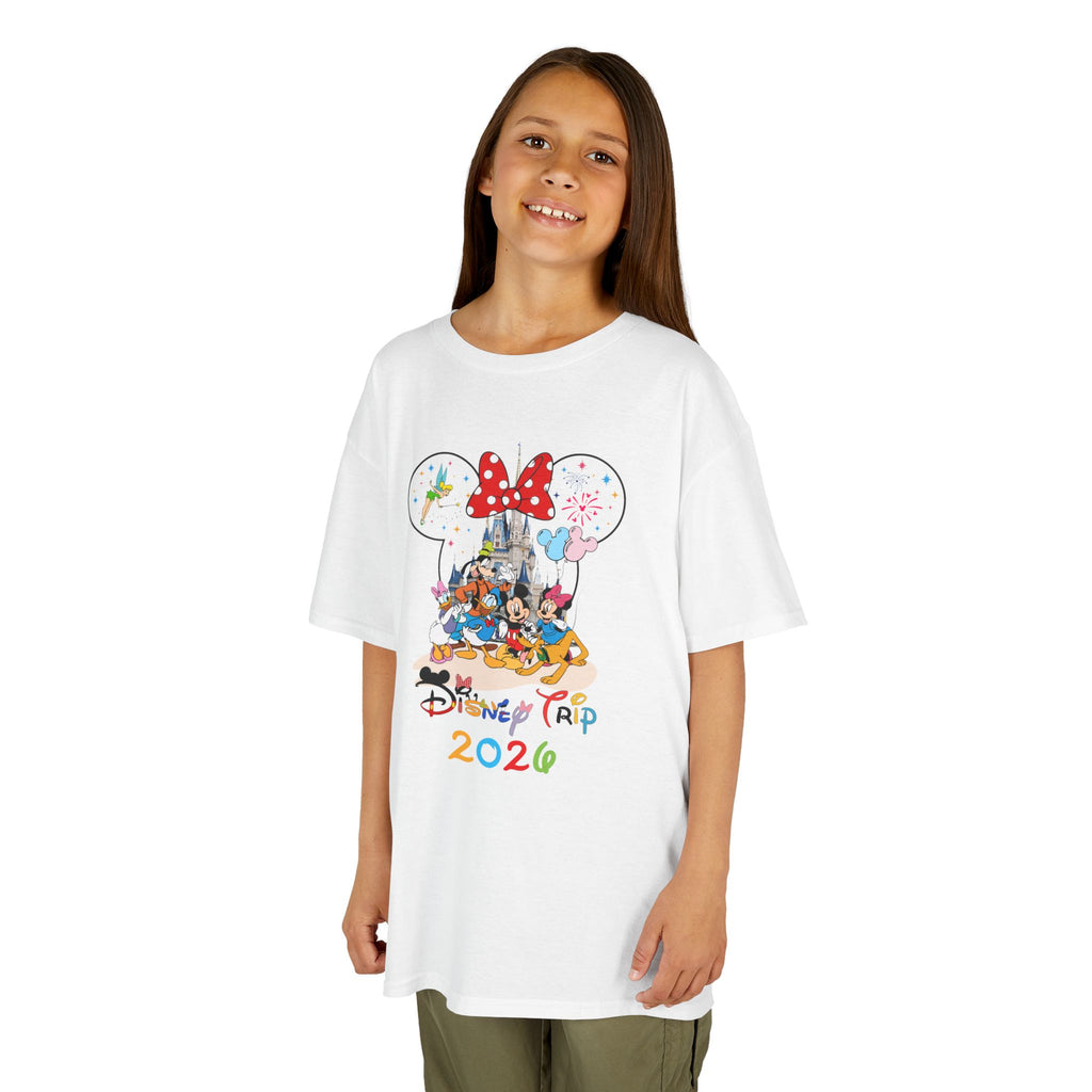 Kids Tee — "Disney Trip 2026" Castle & Characters Graphic