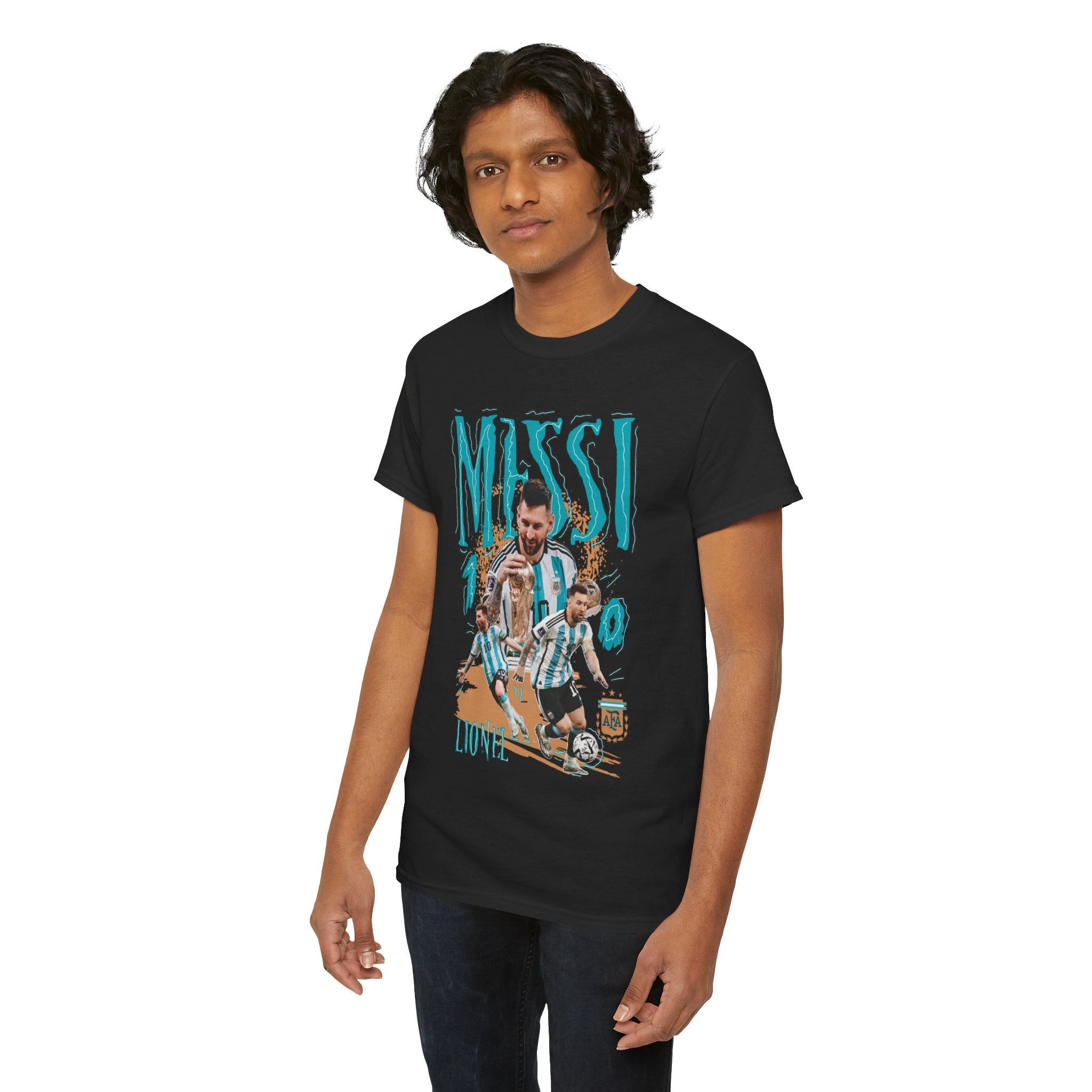 Soccer Legend Graphic Tee — 'MESSI' Retro Player Illustration