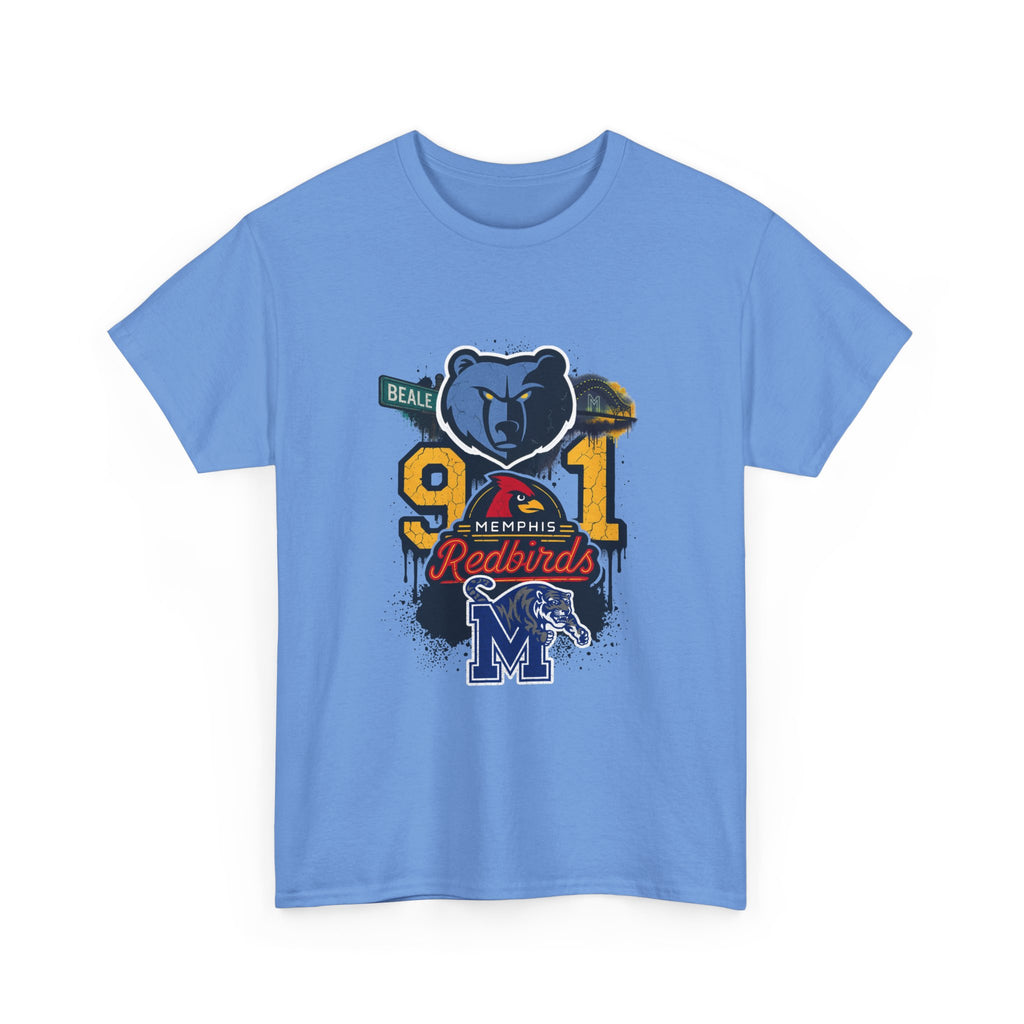 Memphis Sports Collage T-Shirt — 901 Redbirds & Grizzlies Graphic Tee