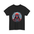 Deadpool Spider Hood Graphic Tee — Red Hooded Superhero T‑Shirt