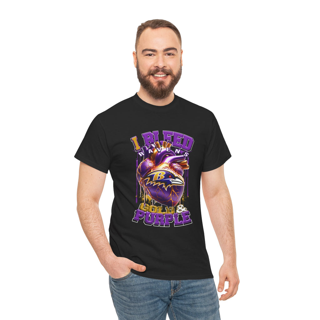 Ravens 'I Bleed Gold & Purple' Football Team T-Shirt