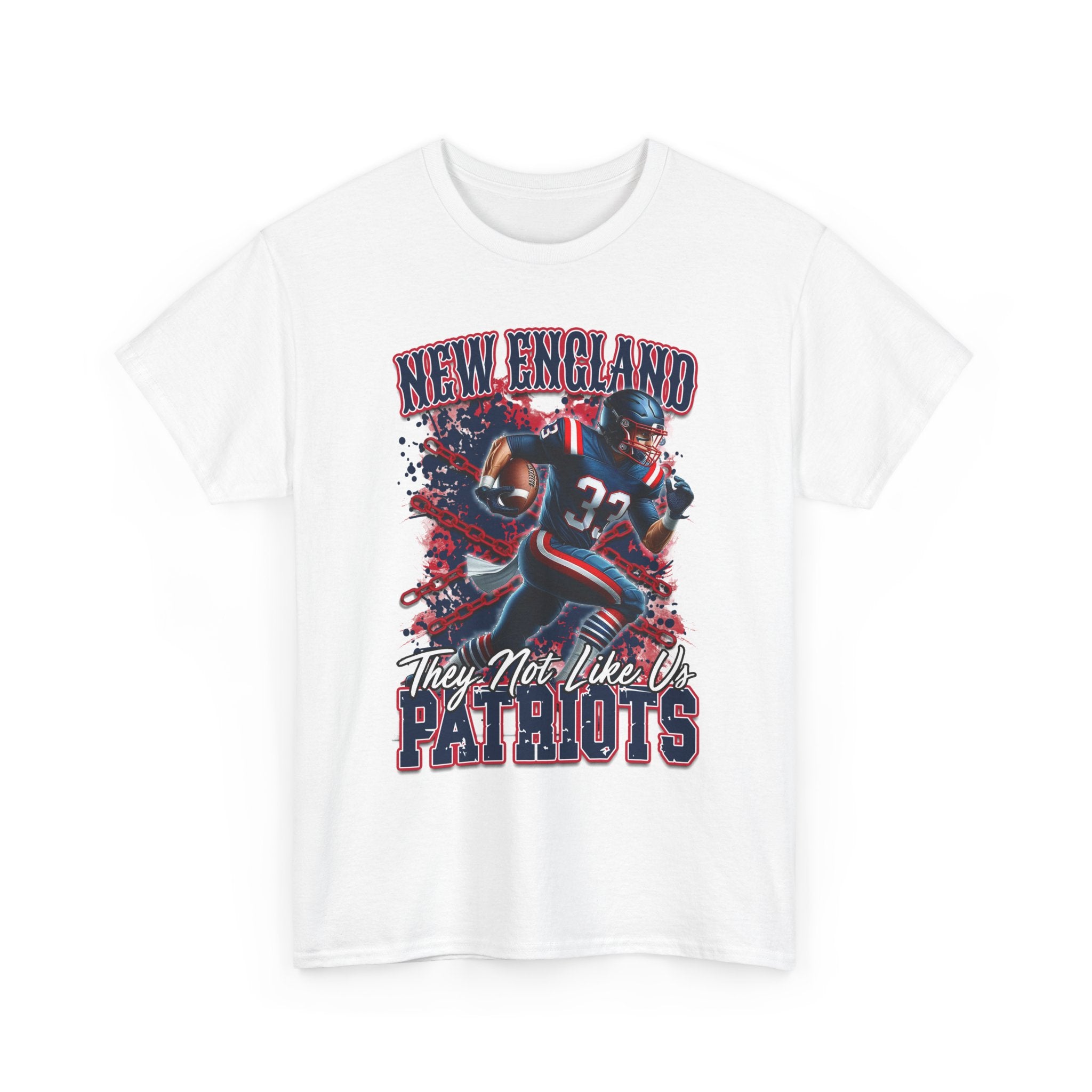 New England Patriots Football Tee — "They Not Like Us" Graphic