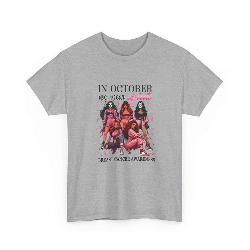 Breast Cancer Awareness T-Shirt — "In October We Wear Pink" Empowerment Tee