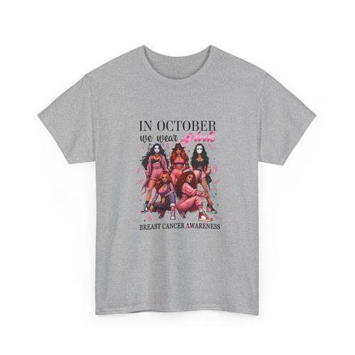 Breast Cancer Awareness T-Shirt — "In October We Wear Pink" Empowerment Tee