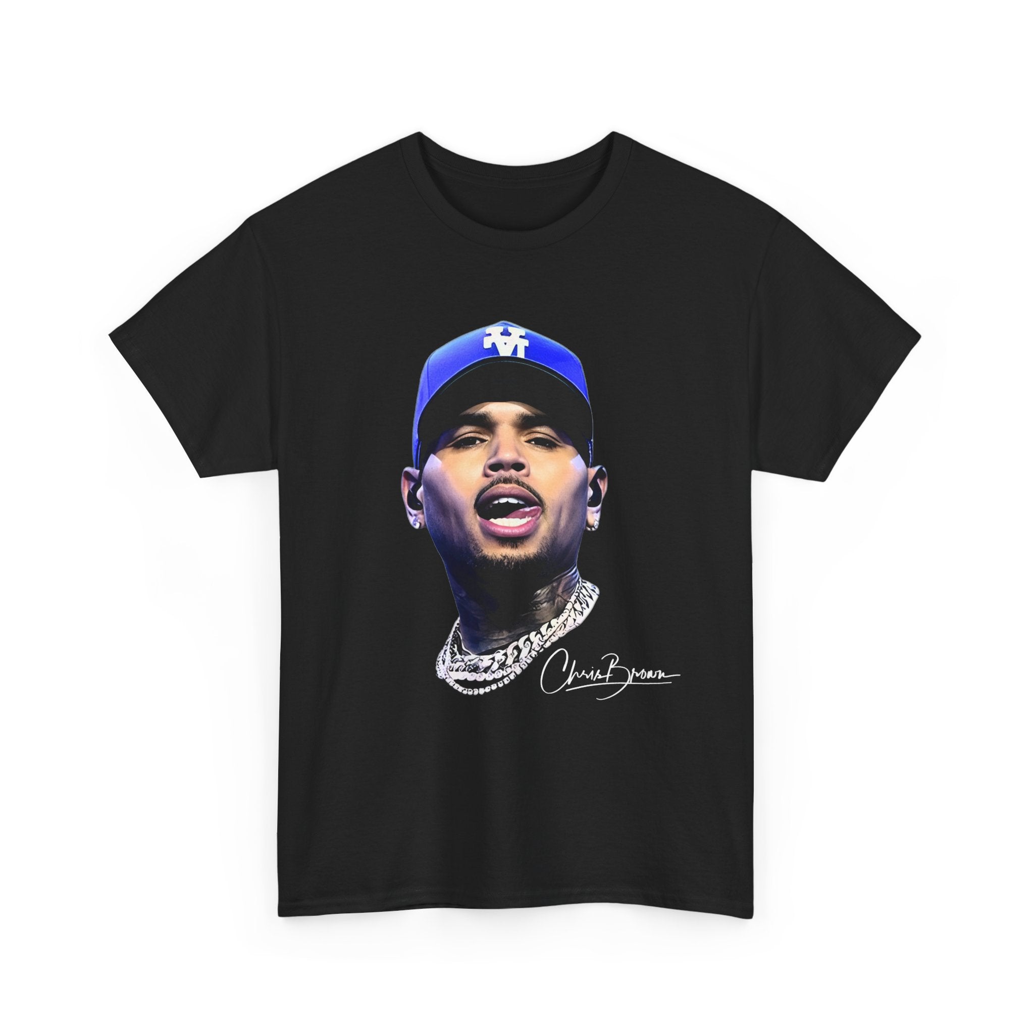 Portrait Graphic Tee — Street Style Rapper Face Print