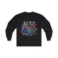 Hooded Squad Portrait Long Sleeve Tee — Colorful Streetwear Graphic