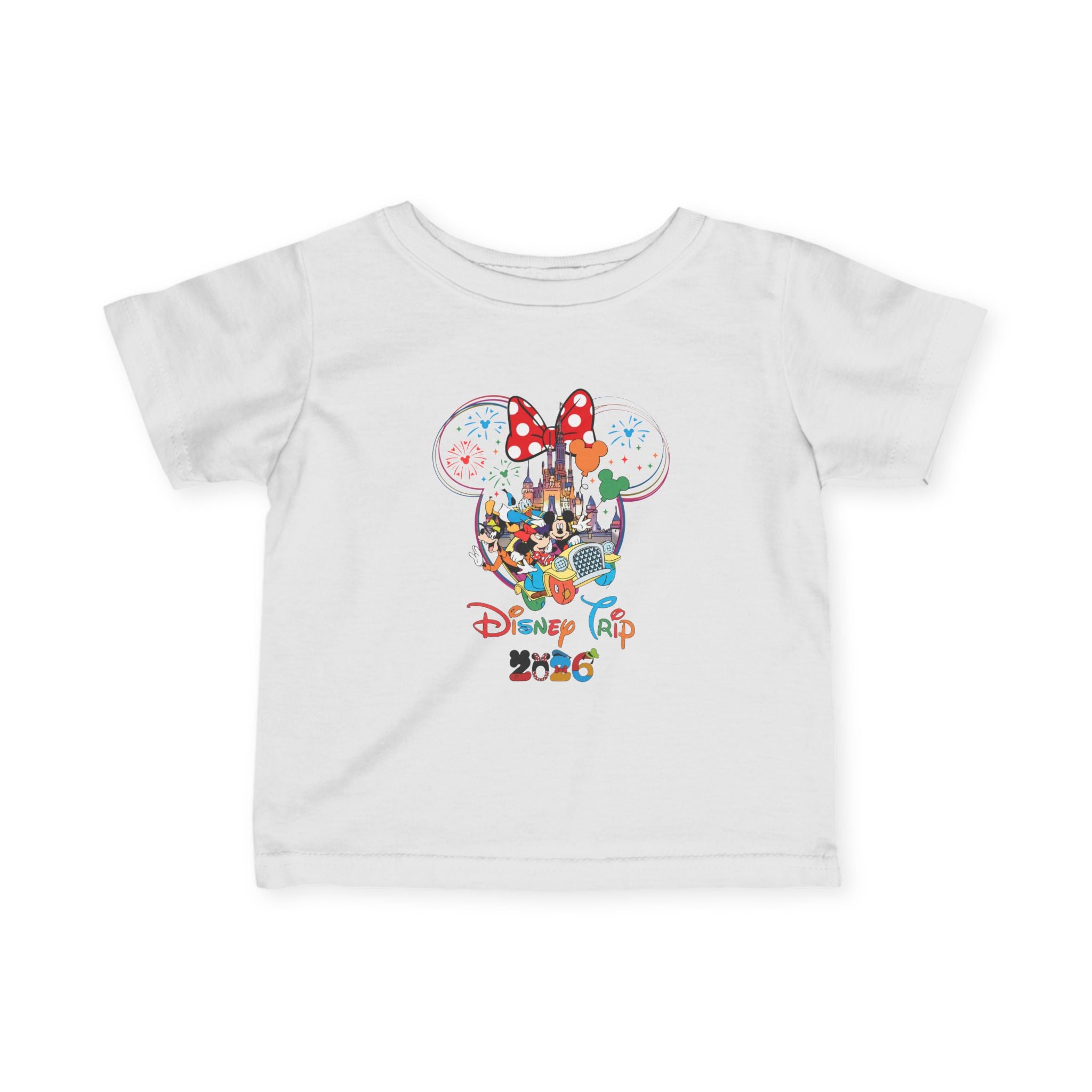 Disney Trip 2026 Infant Tee — Colorful Minnie Mouse Disney Trip 2026 Baby T‑Shirt