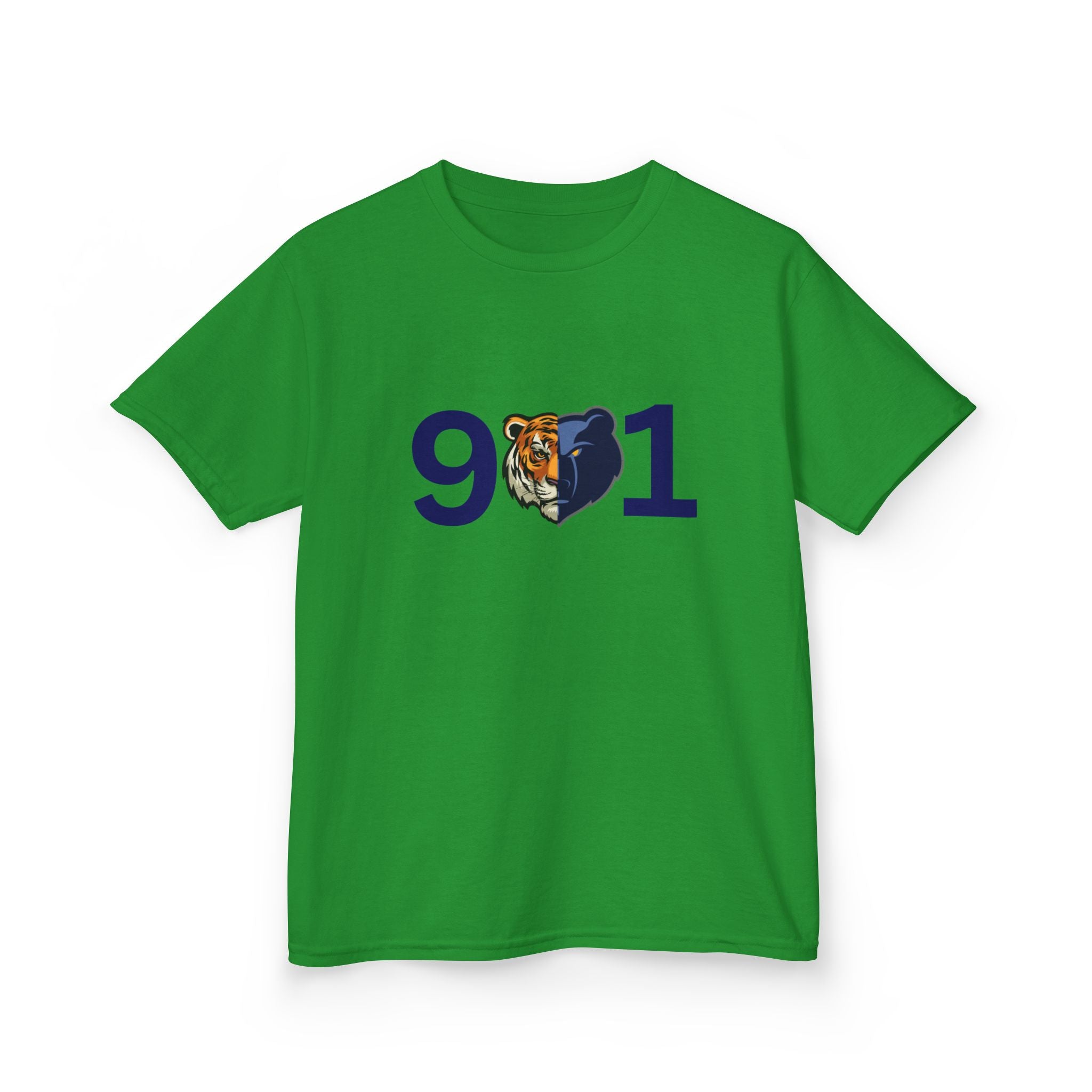 Kids 901 Memphis Tigers Tee — 901 with Tiger Face Kids T‑Shirt