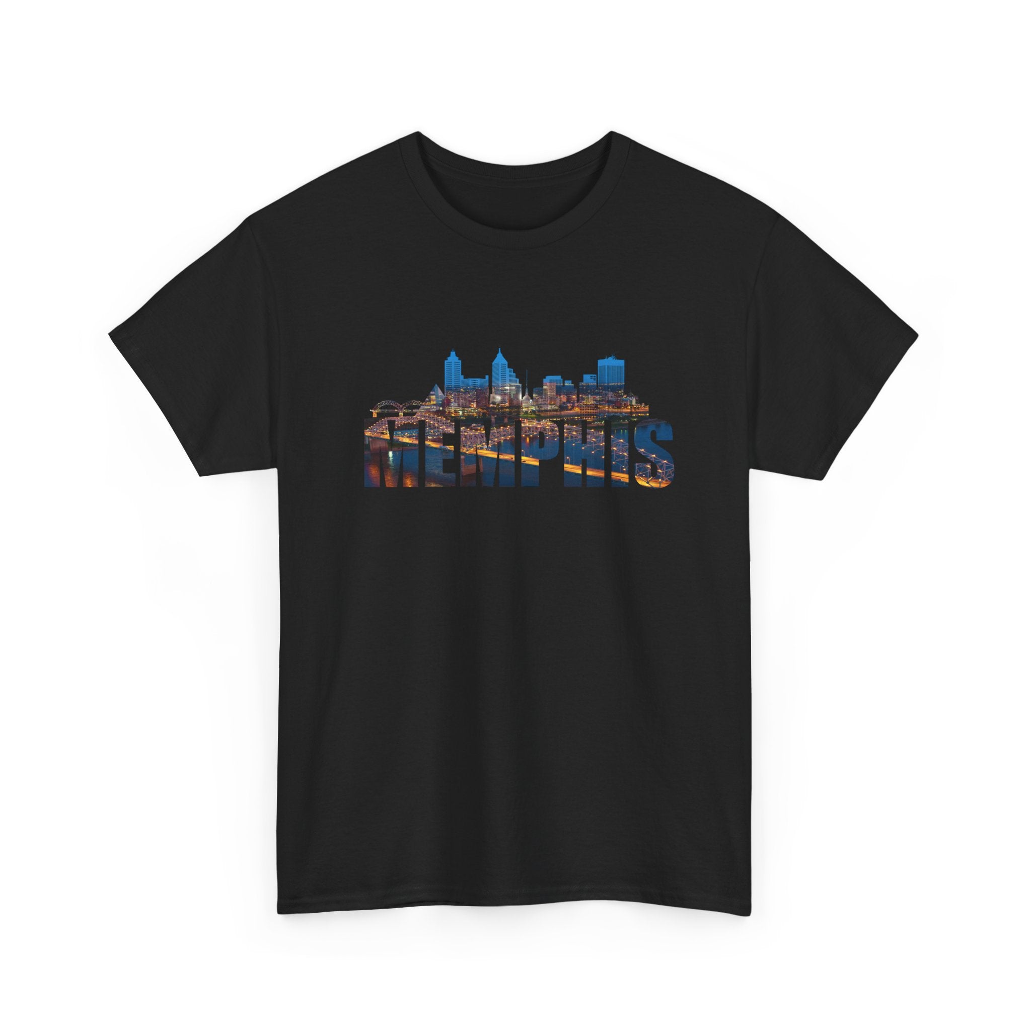 Memphis Skyline T-Shirt — Cityscape Graphic Tee with 'MEMPHIS' Text