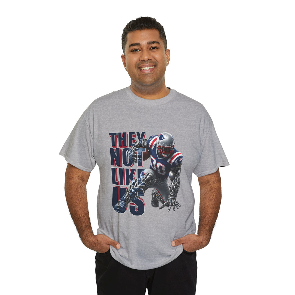 New England Patriots Football Predator T-Shirt — 'They No Like Us' Gridiron Graphic Tee