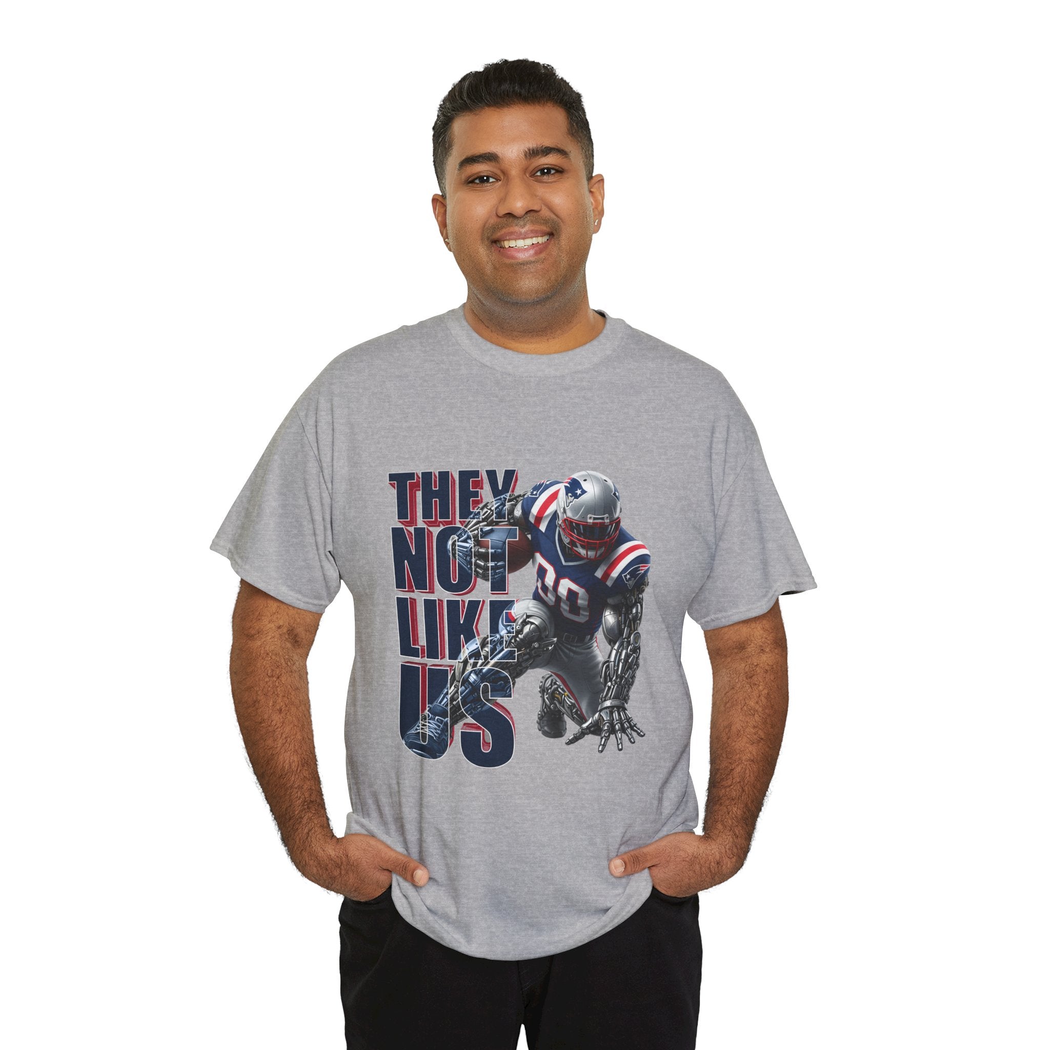 New England Patriots Football Predator T-Shirt — 'They No Like Us' Gridiron Graphic Tee