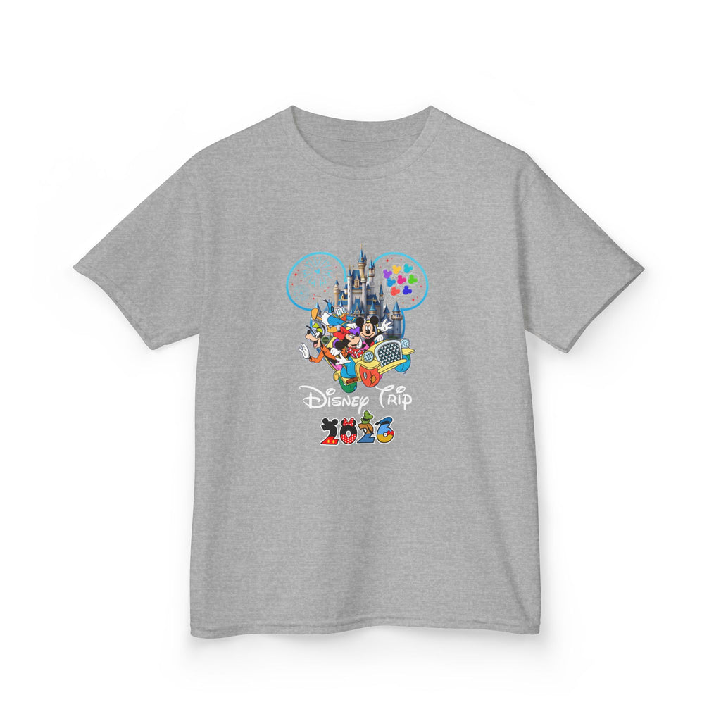 Kids T‑Shirt — Colorful Disney Castle & Characters Graphic (Disney Trip 2025)