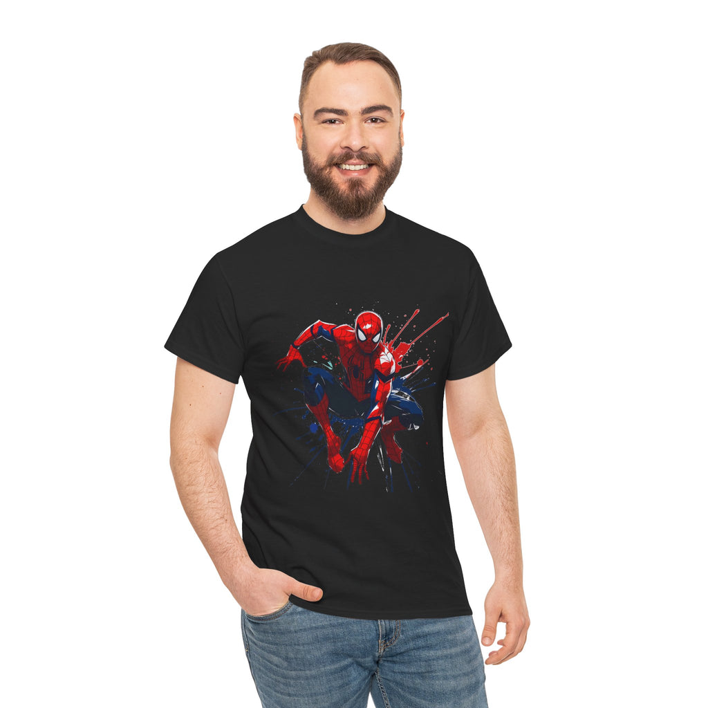 Spider-Man Action Pose T-Shirt — Splash Art Comic Tee