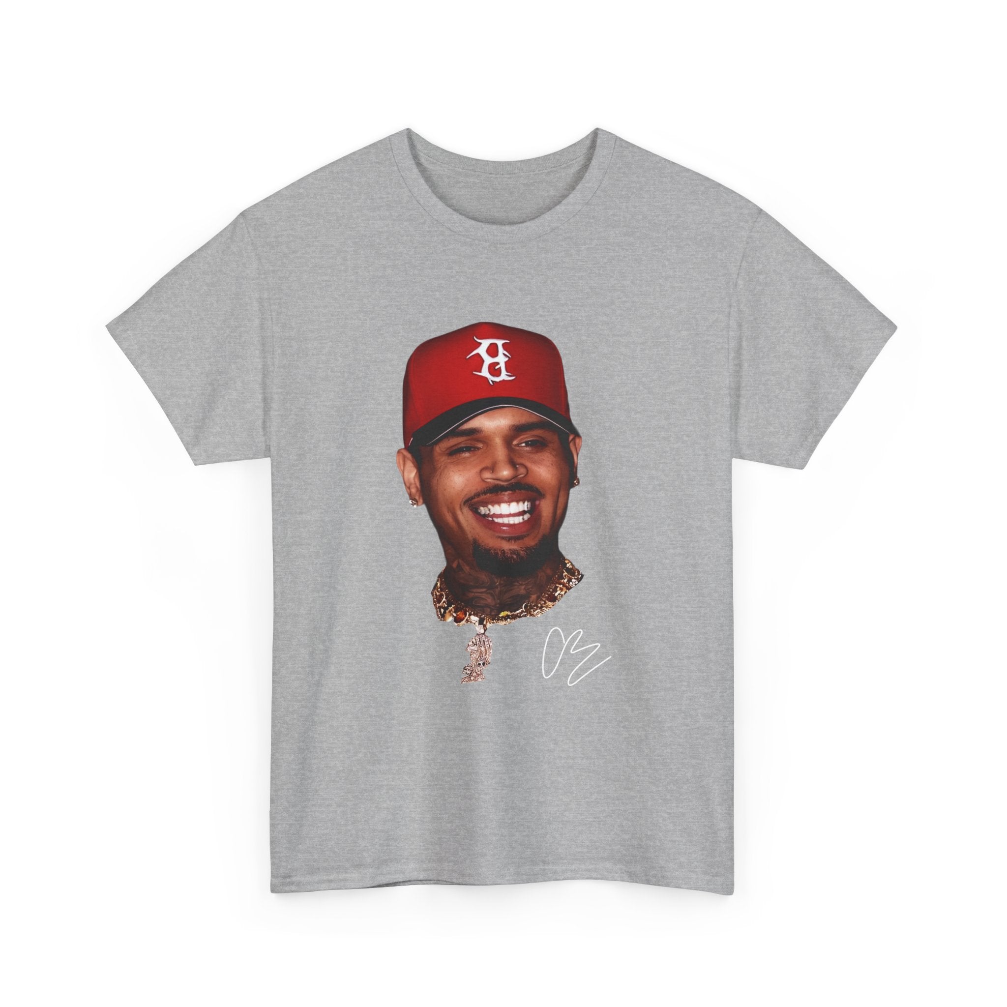 T-Shirt — Smiling Celebrity Face Graphic Tee