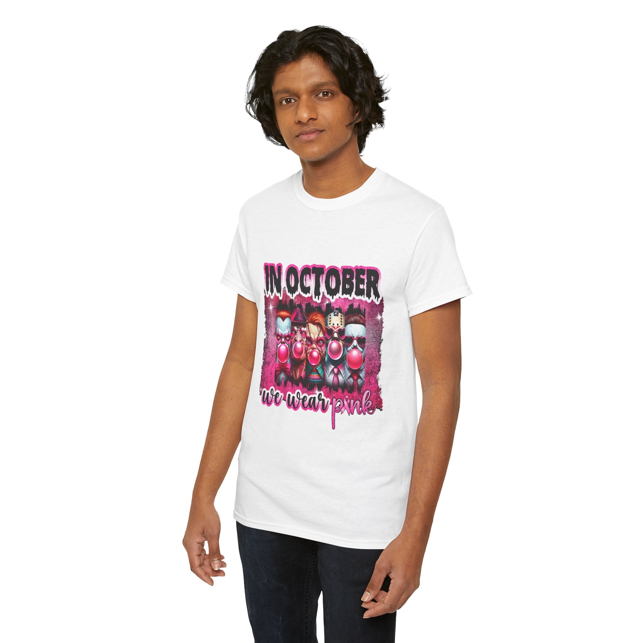 T-Shirt — "In October We Wear Pink" Breast Cancer Awareness Graphic Tee