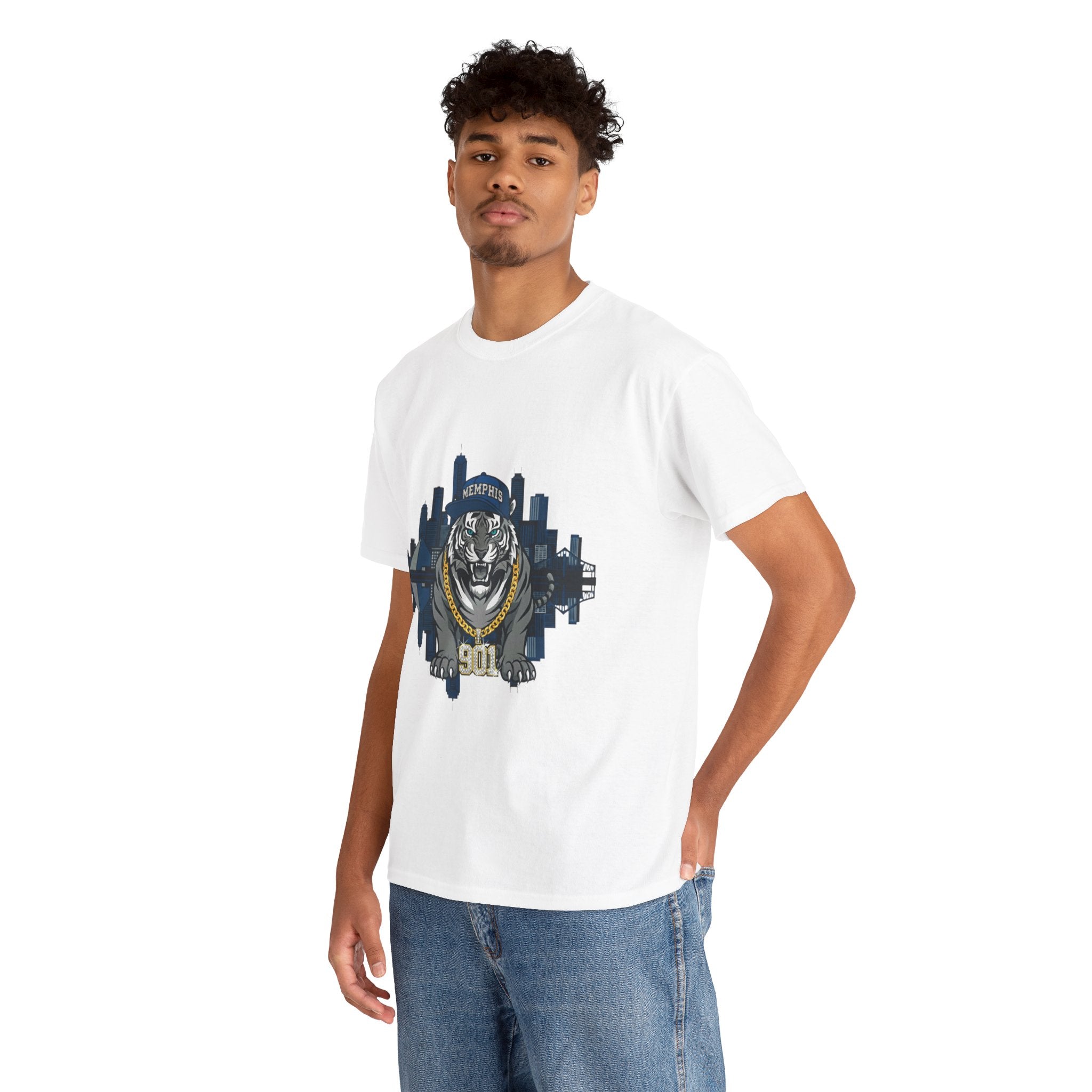 Tiger City Skyline T‑Shirt — Memphis 901 Vintage Sports Graphic Tee