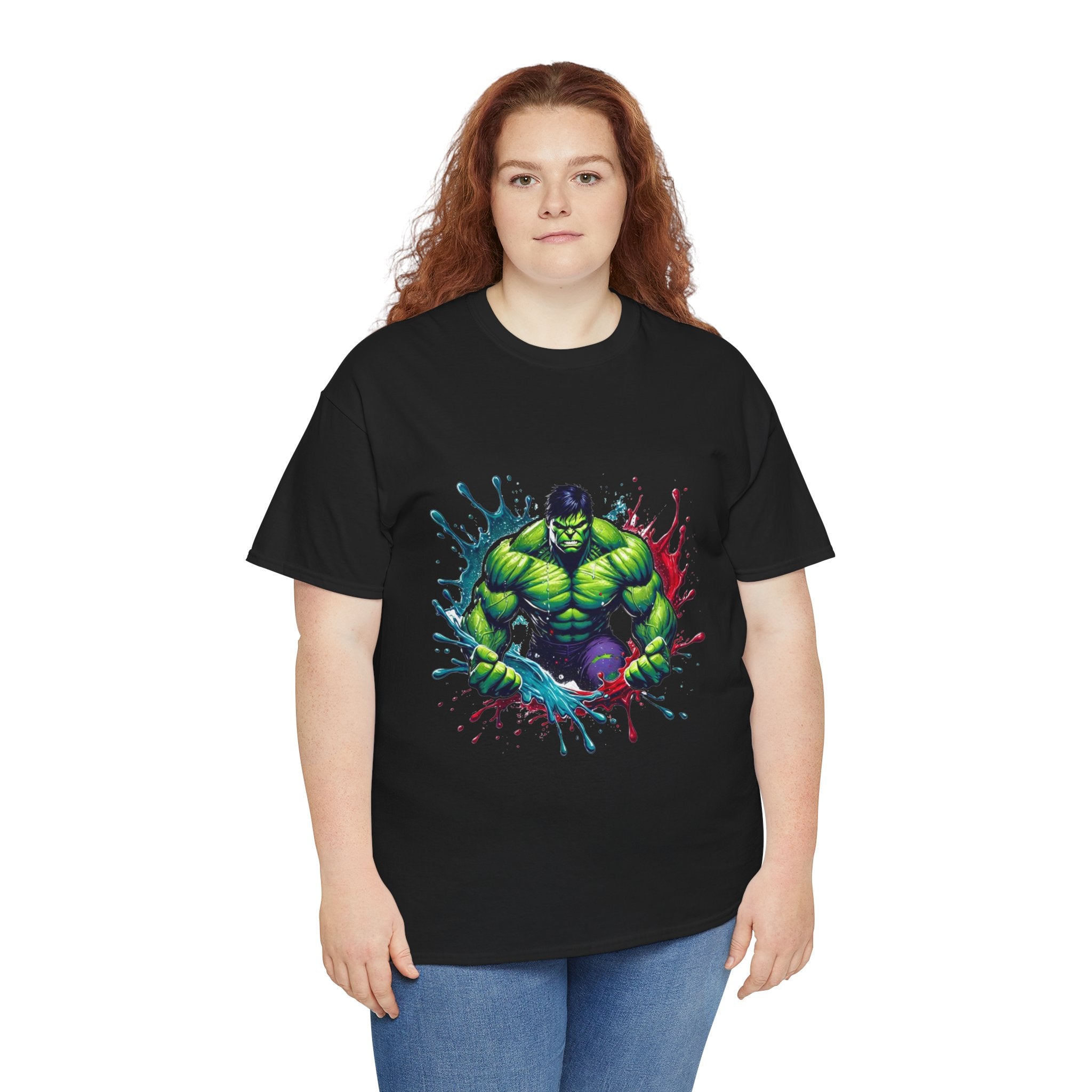 Incredible Hulk Splash Art T-Shirt — Colorful Superhero Graphic Tee