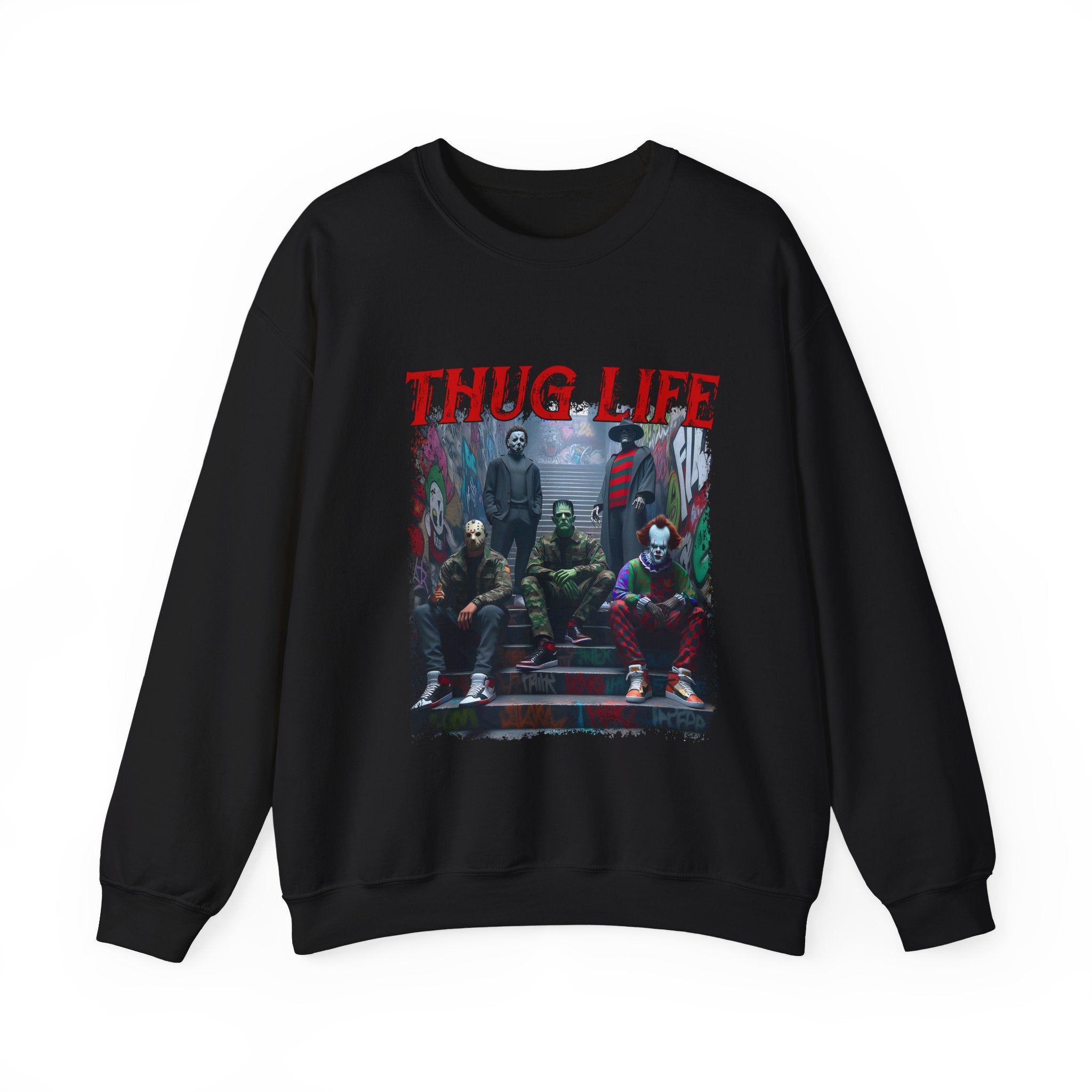 Horror Icons Crewneck Sweatshirt — Urban Streetwear Graphic Pullover